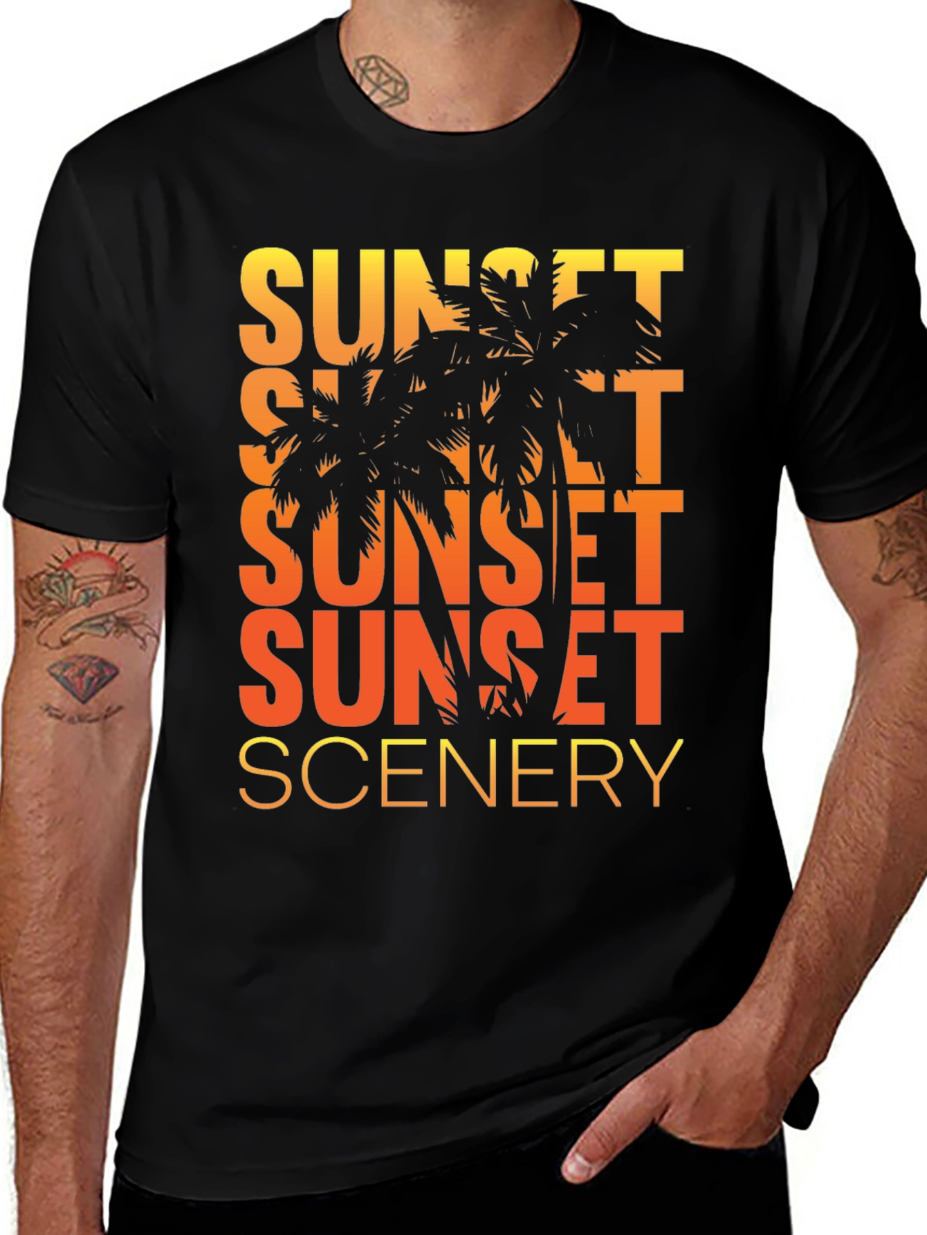 Variant 28 of Sunset Scenery Graphic Tee
