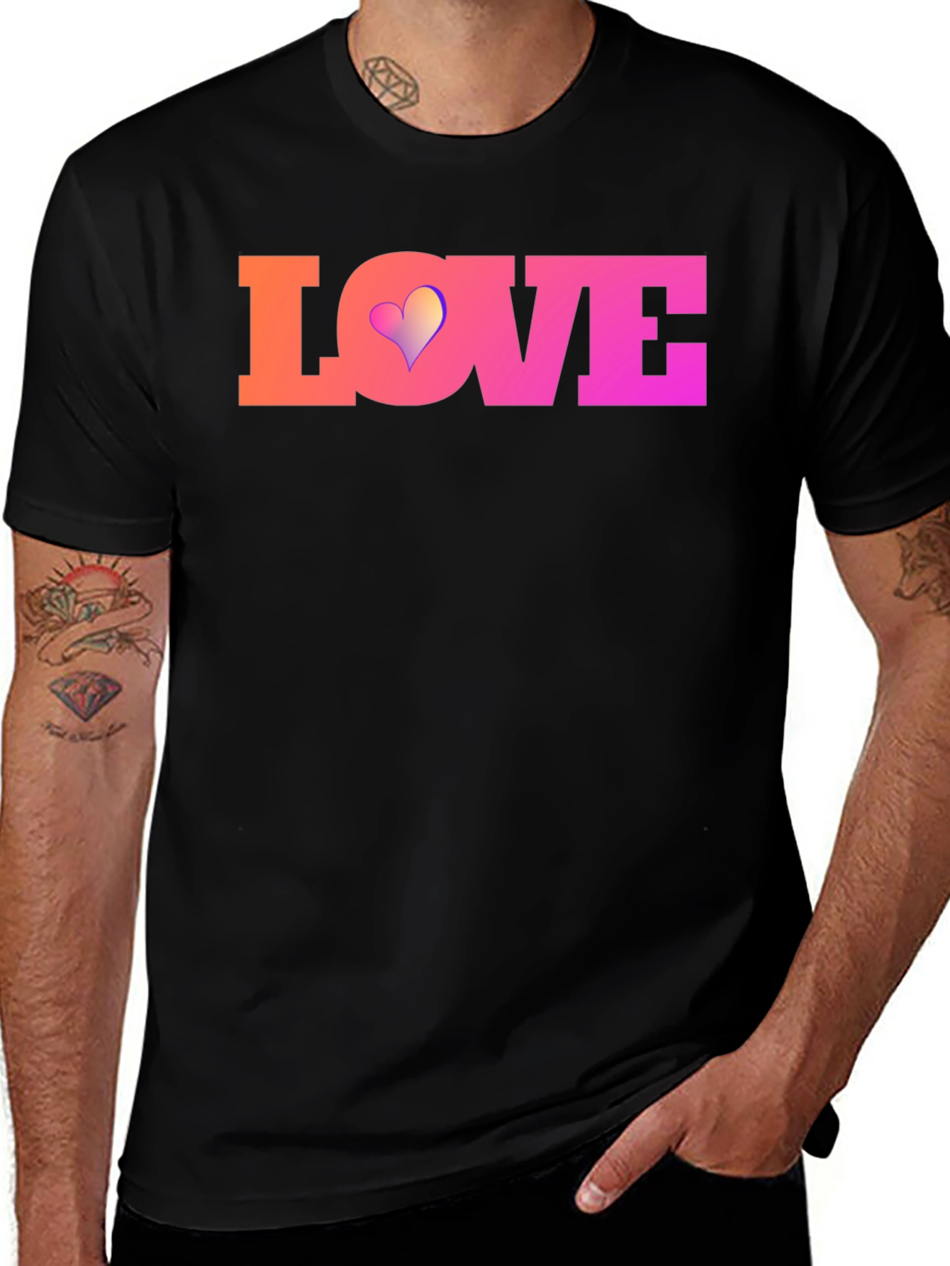 Love Graphic Black T-Shirt