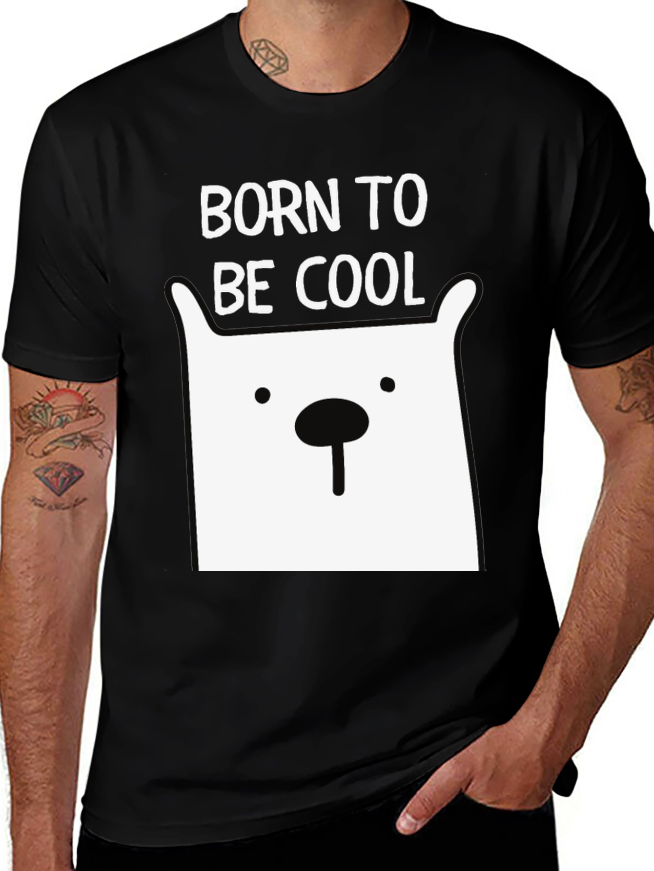 Variant 24 of Born to Be Cool Bear Graphic T-Shirt