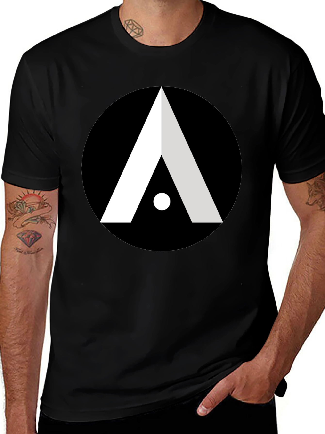 Variant 18 of Abstract Graphic Tee - Modern Black T-Shirt