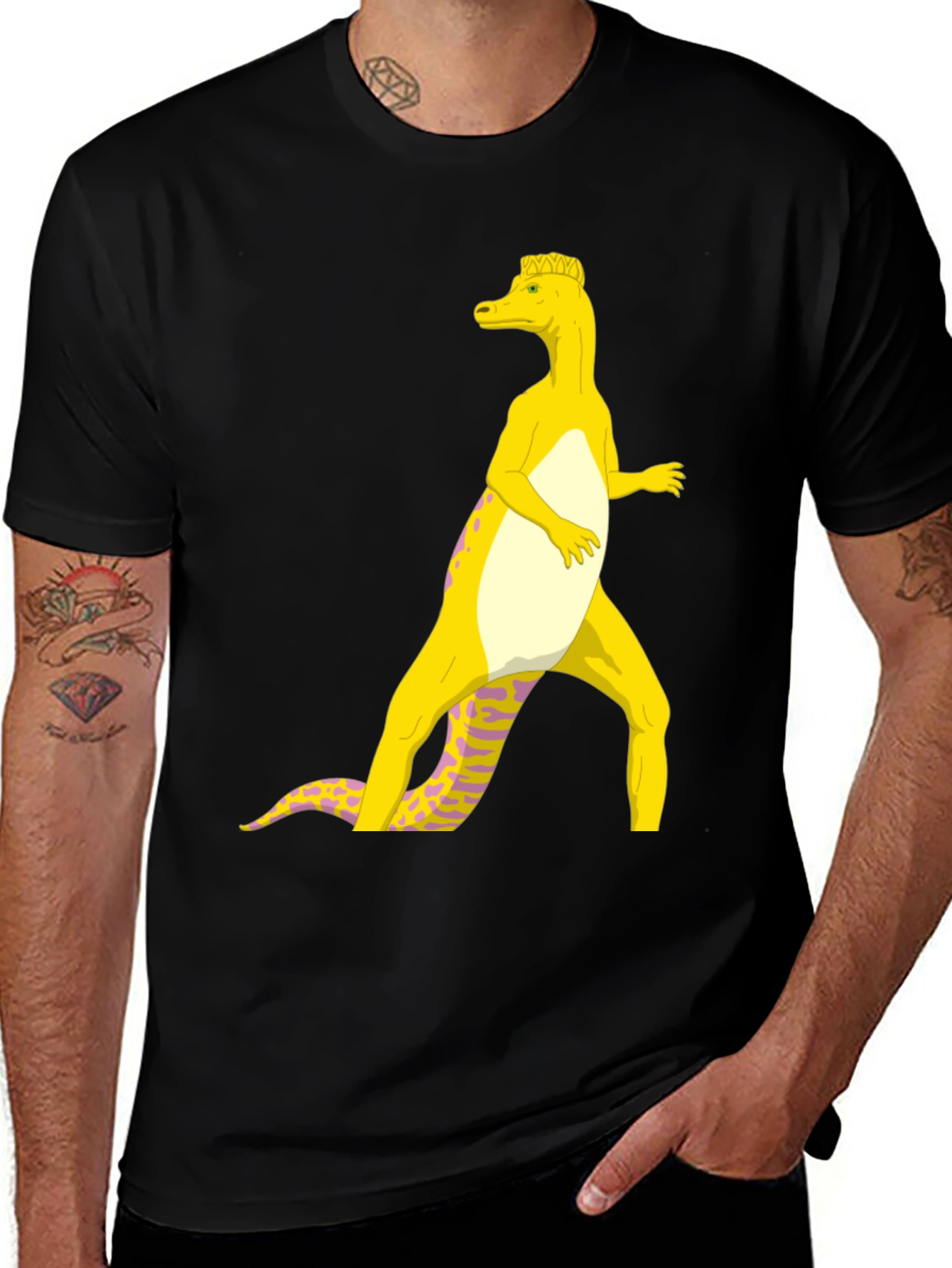 Variant 25 of Cartoon Dinosaur Graphic Tee - Funny Novelty Shirt
