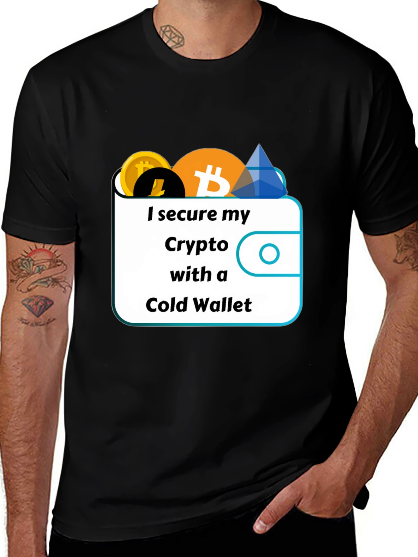 Variant 24 of Secure Crypto Cold Wallet T-Shirt