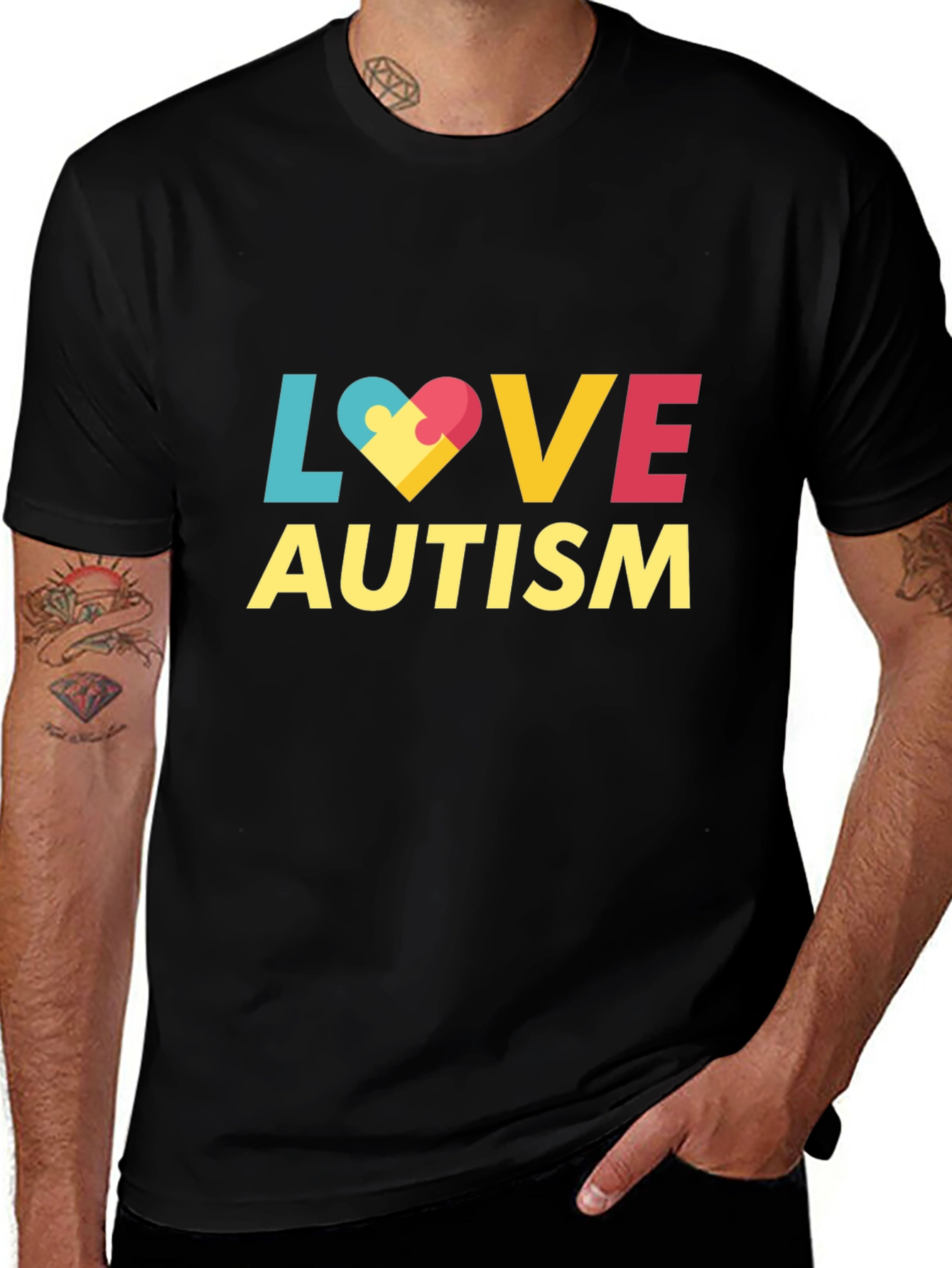 Variant 11 of Love Autism Awareness T-Shirt