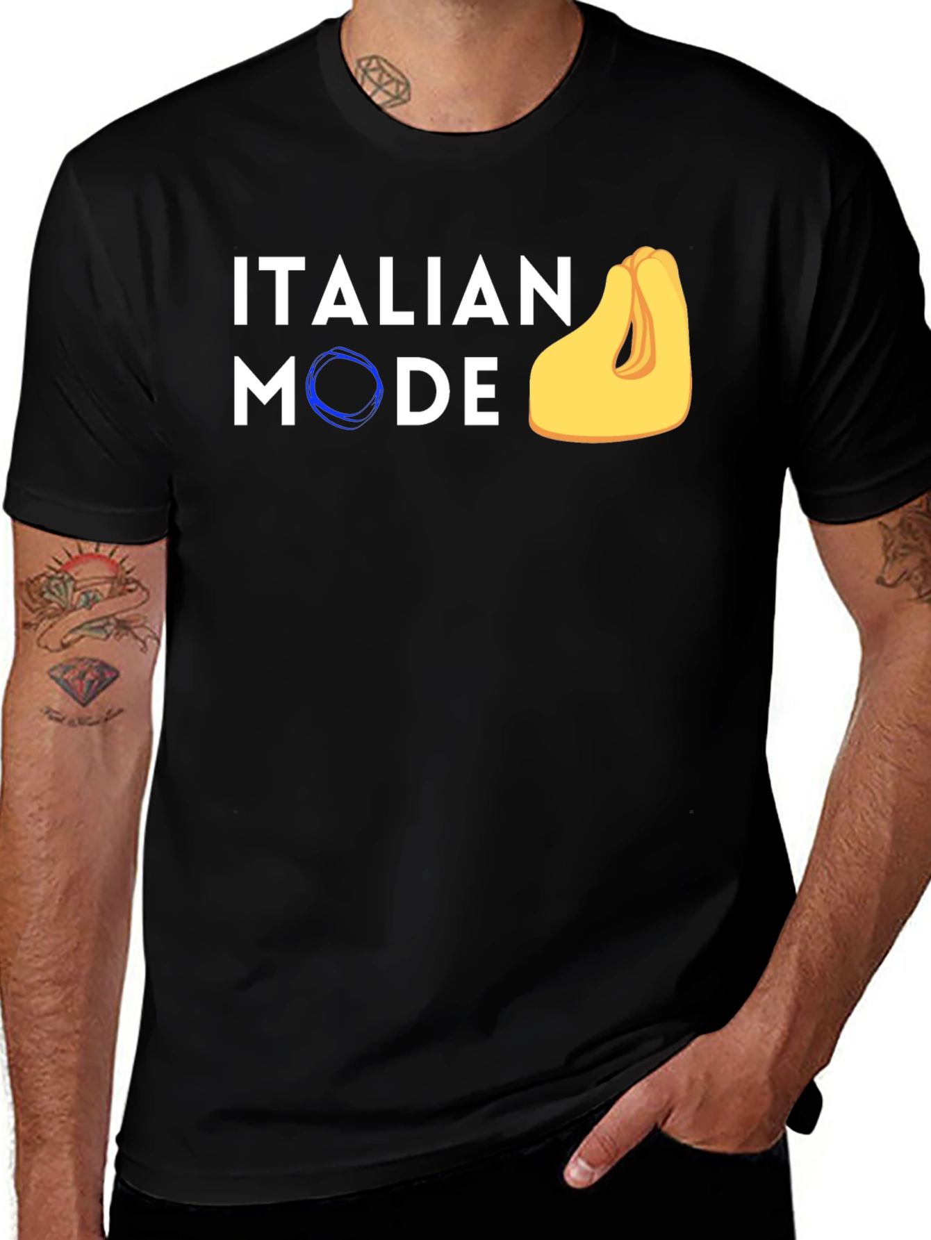 Variant 19 of Italian Mode T-Shirt Funny Gesture Tee