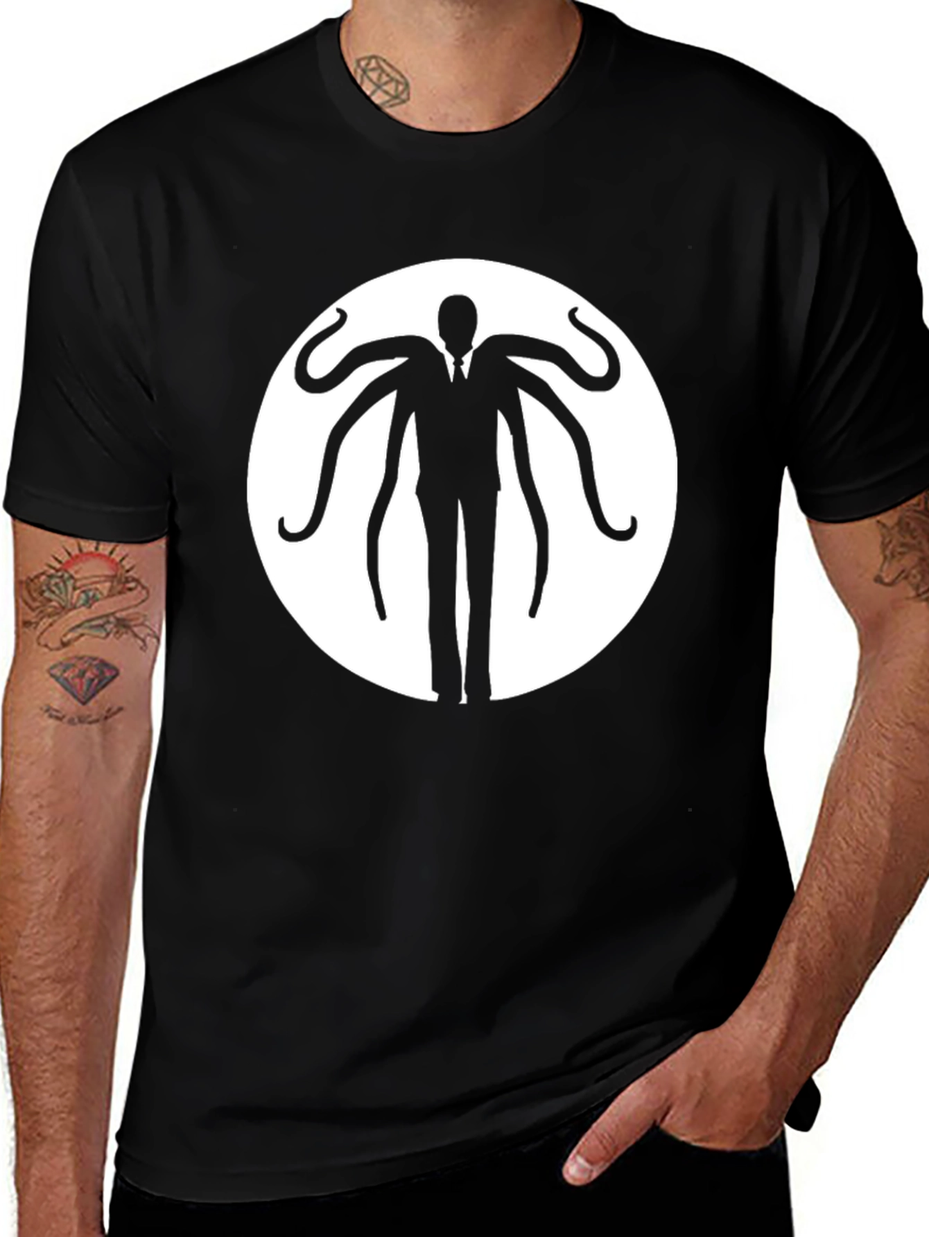 Slender Man Black T-Shirt