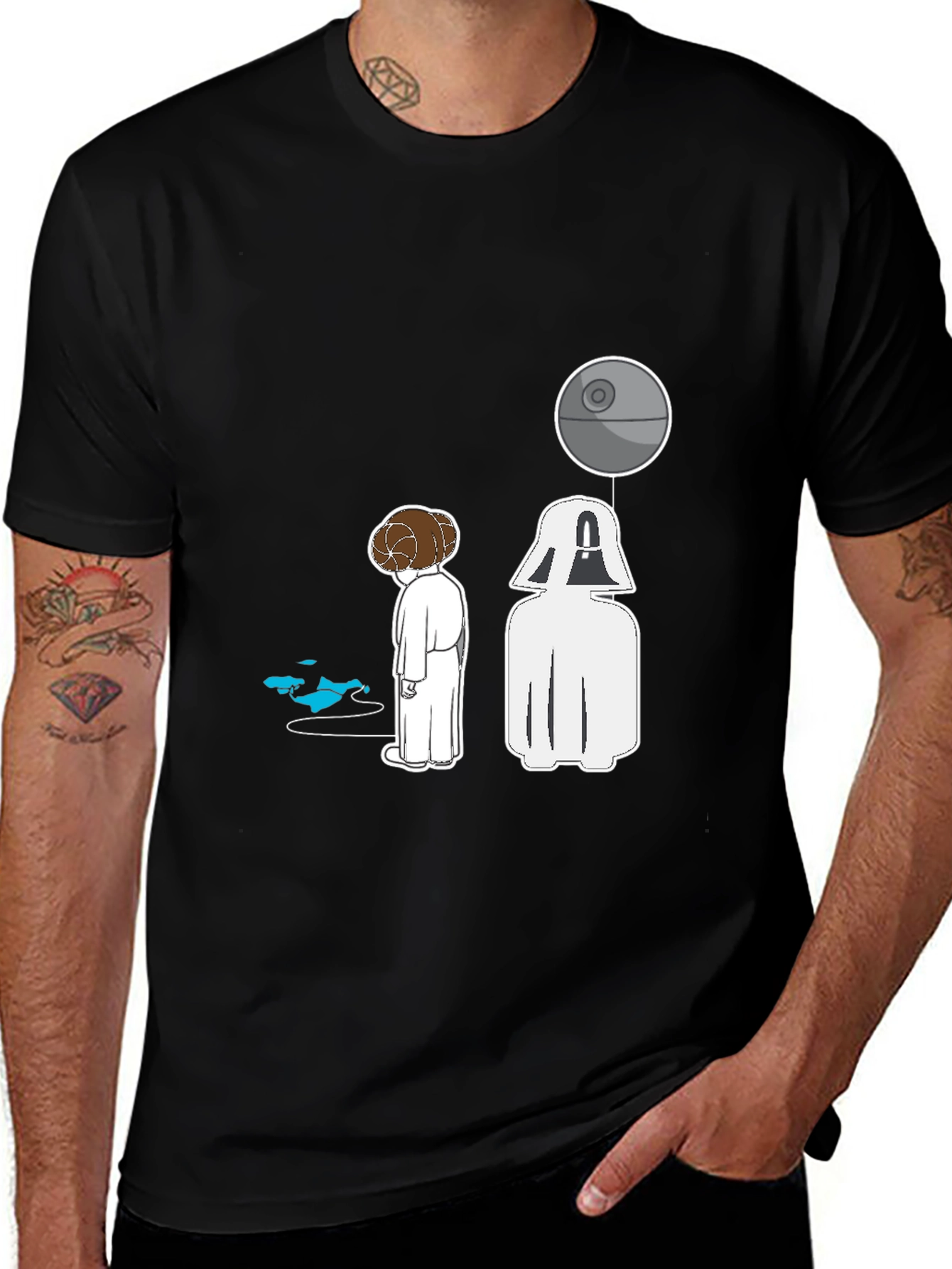 Star Wars T-Shirt - Princess Leia and Darth Vader