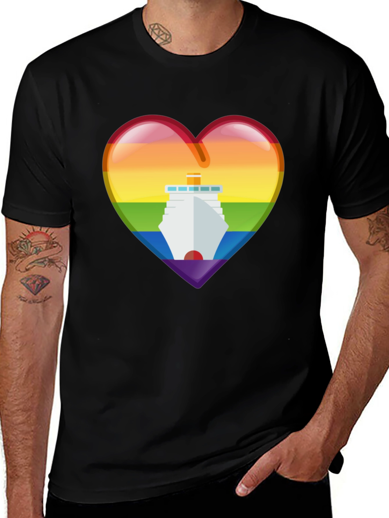 Variant 2 of Pride Cruise Heart Graphic T-Shirt