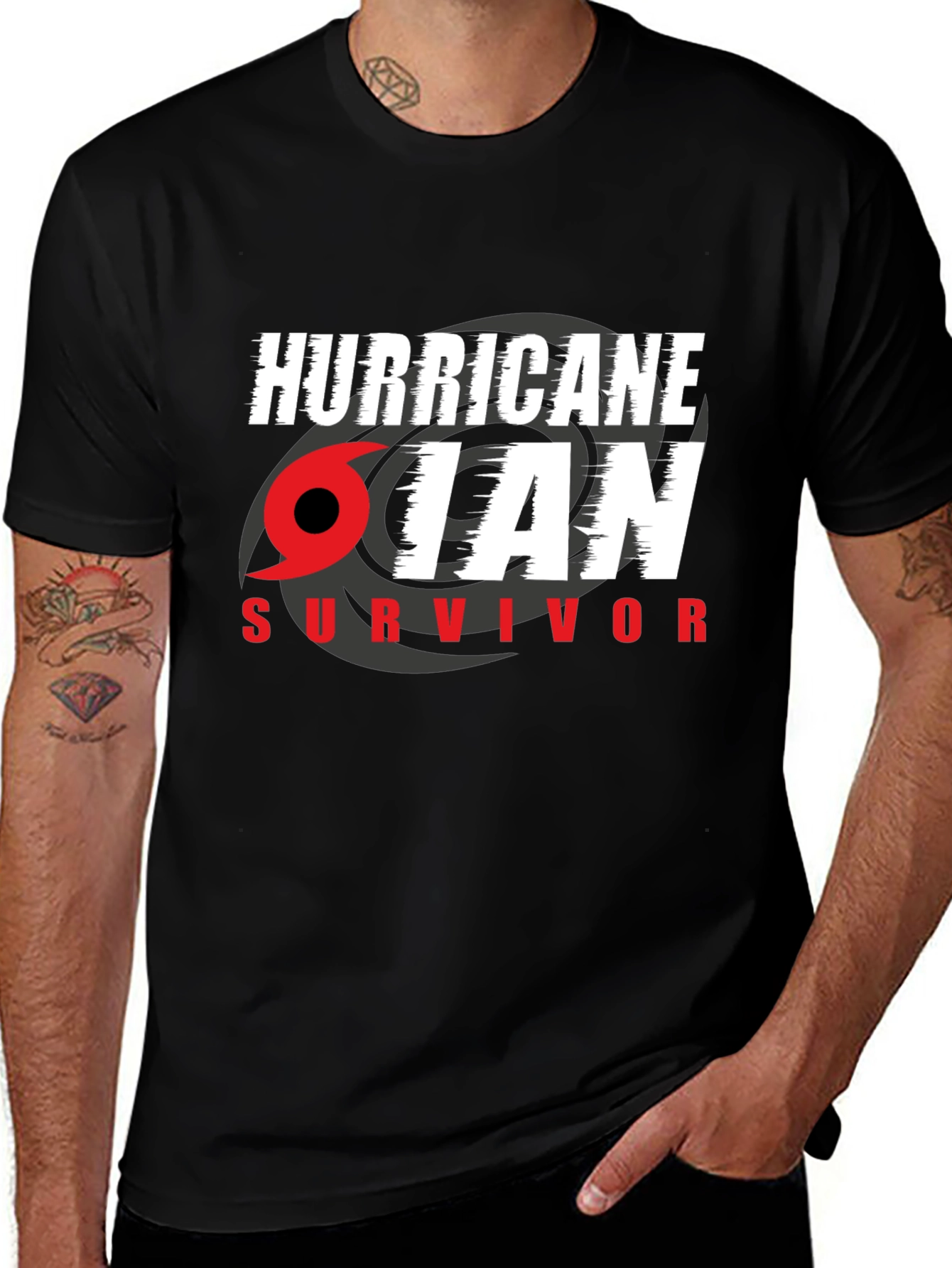 Variant 11 of Hurricane Ian Survivor Graphic T-Shirt