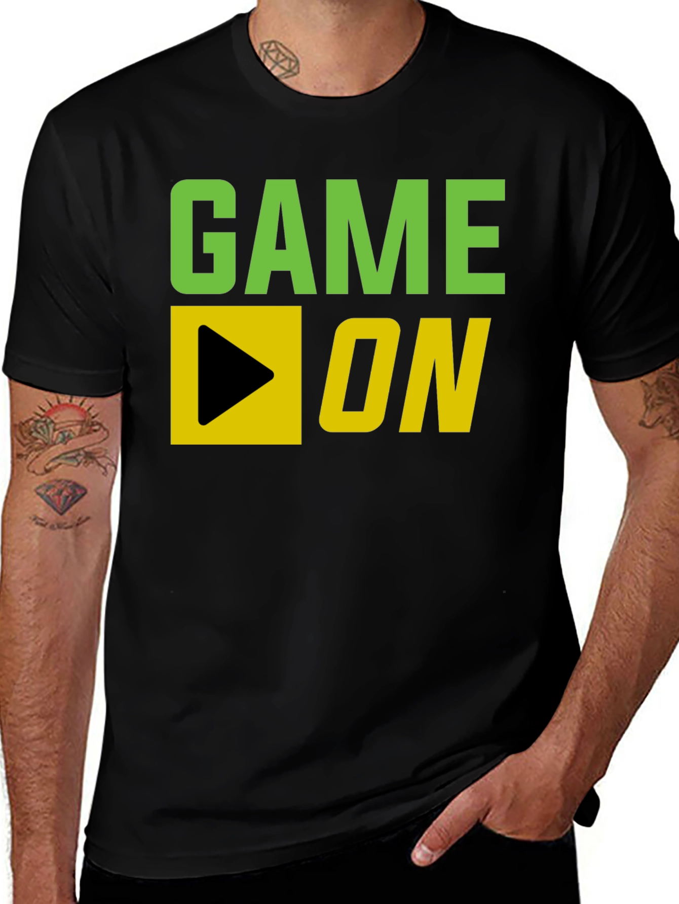 Variant 29 of Game On Black Graphic T-Shirt