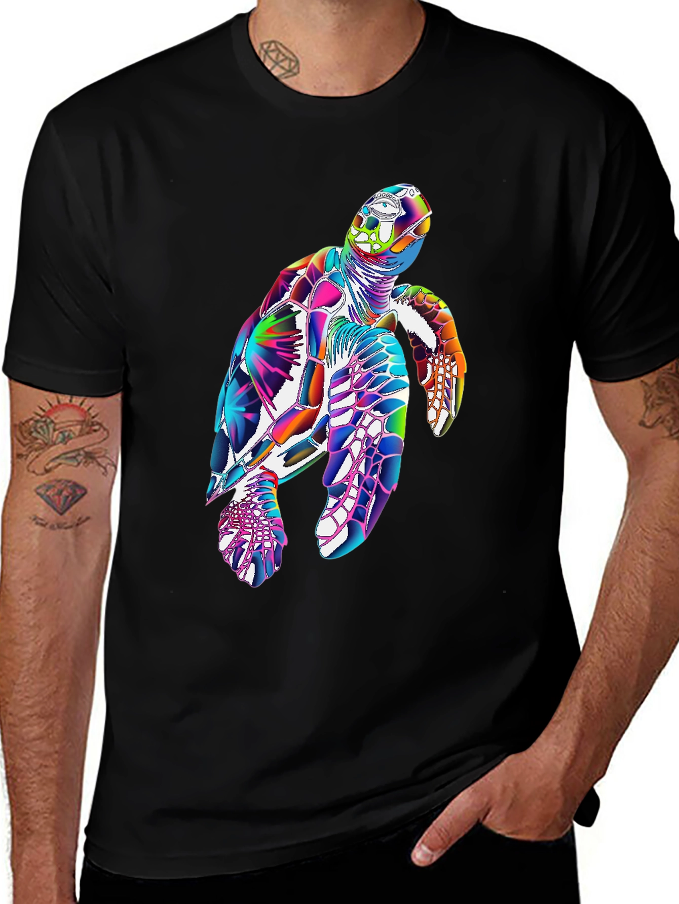 Variant 21 of Vibrant Turtle Graphic Tee - Unique Design, Soft Cotton