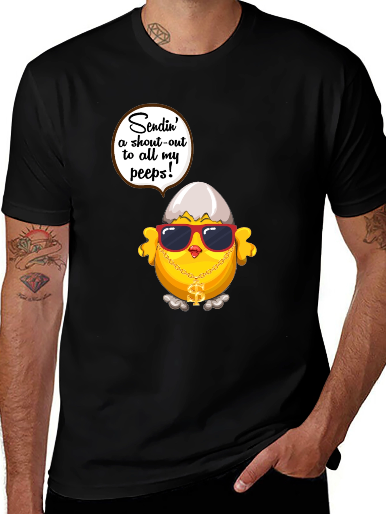 Sendin' A Shout-Out T-Shirt: Cool Chick in Shades