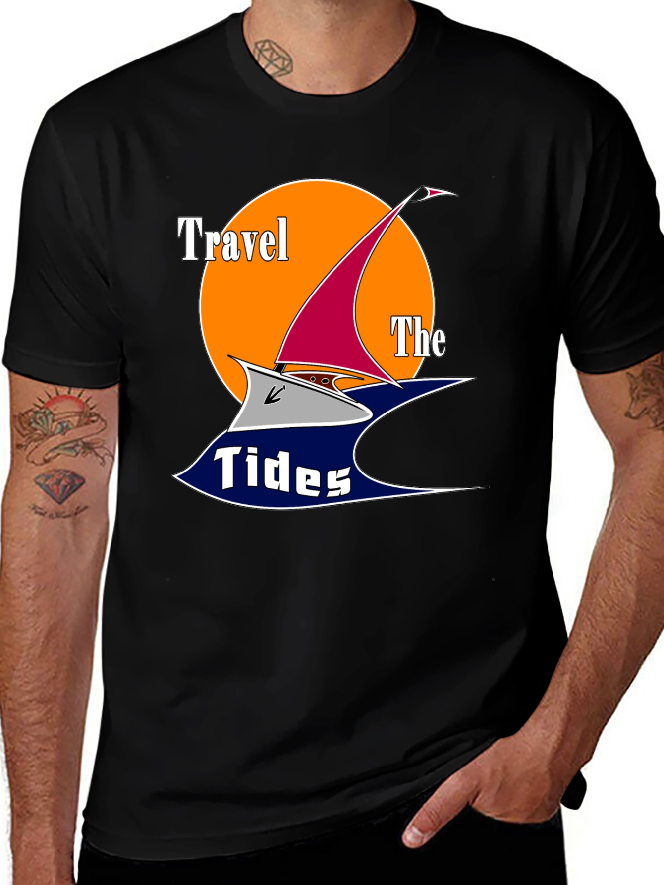 Variant 24 of Travel the Tides Black T-Shirt