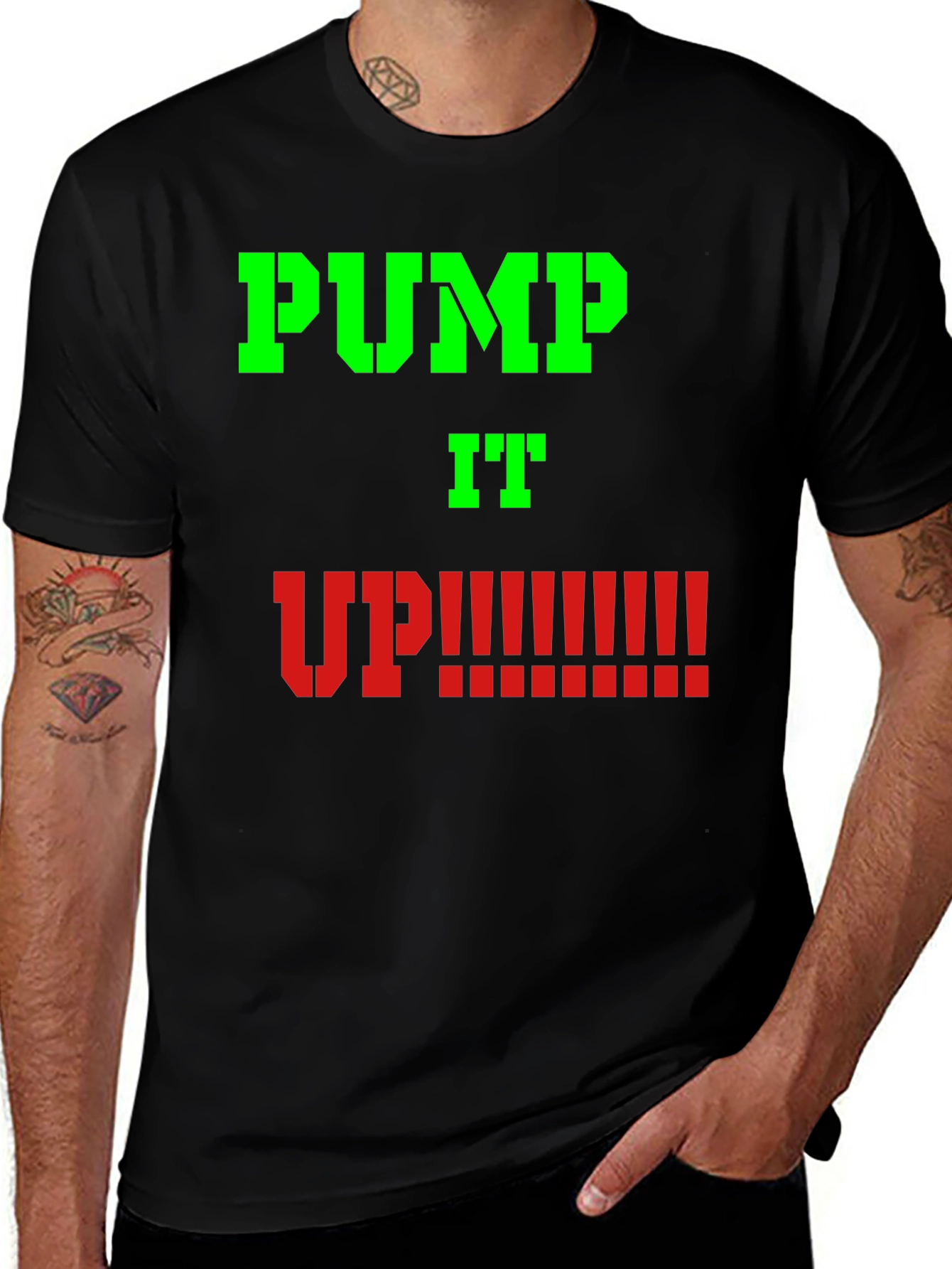 Variant 22 of Pump It Up Graphic Tee - Black