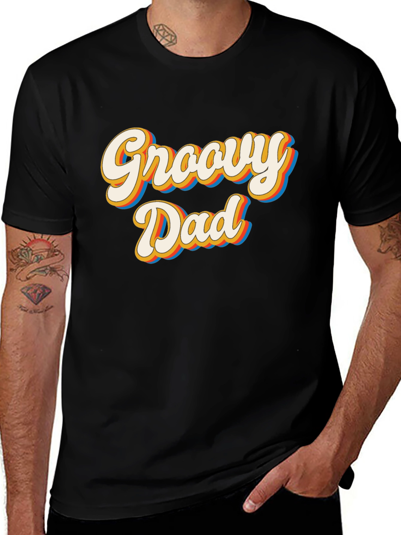 Variant 11 of Groovy Dad Retro Style T-Shirt