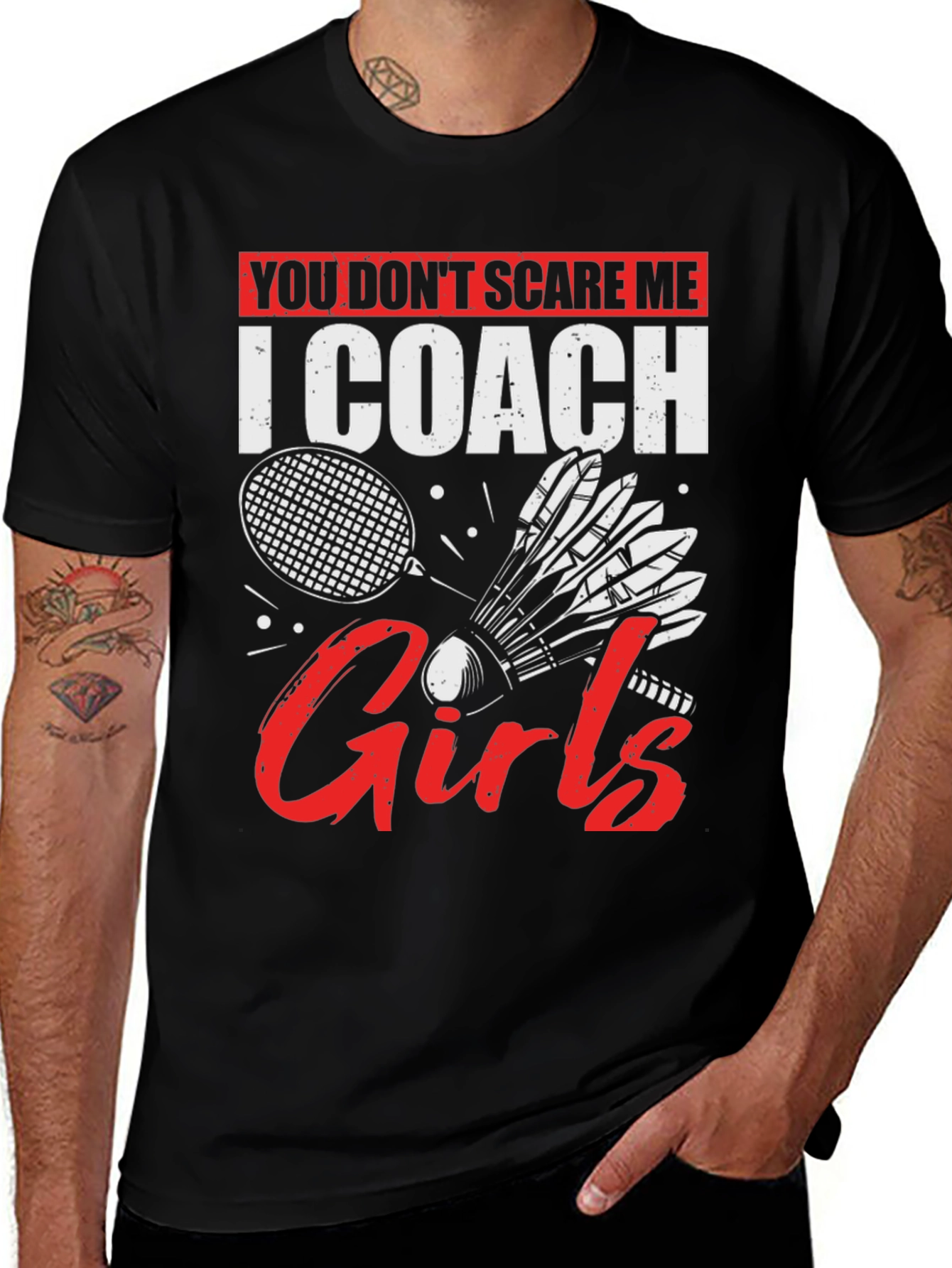Variant 30 of I Coach Girls Badminton T-Shirt