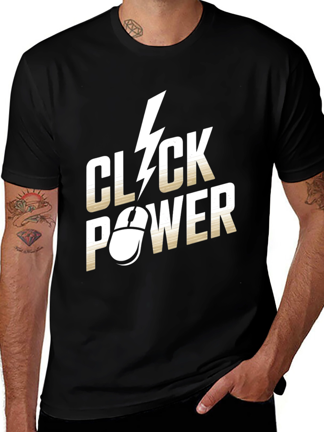 Variant 18 of Click Power Graphic Tee - Gamer Style