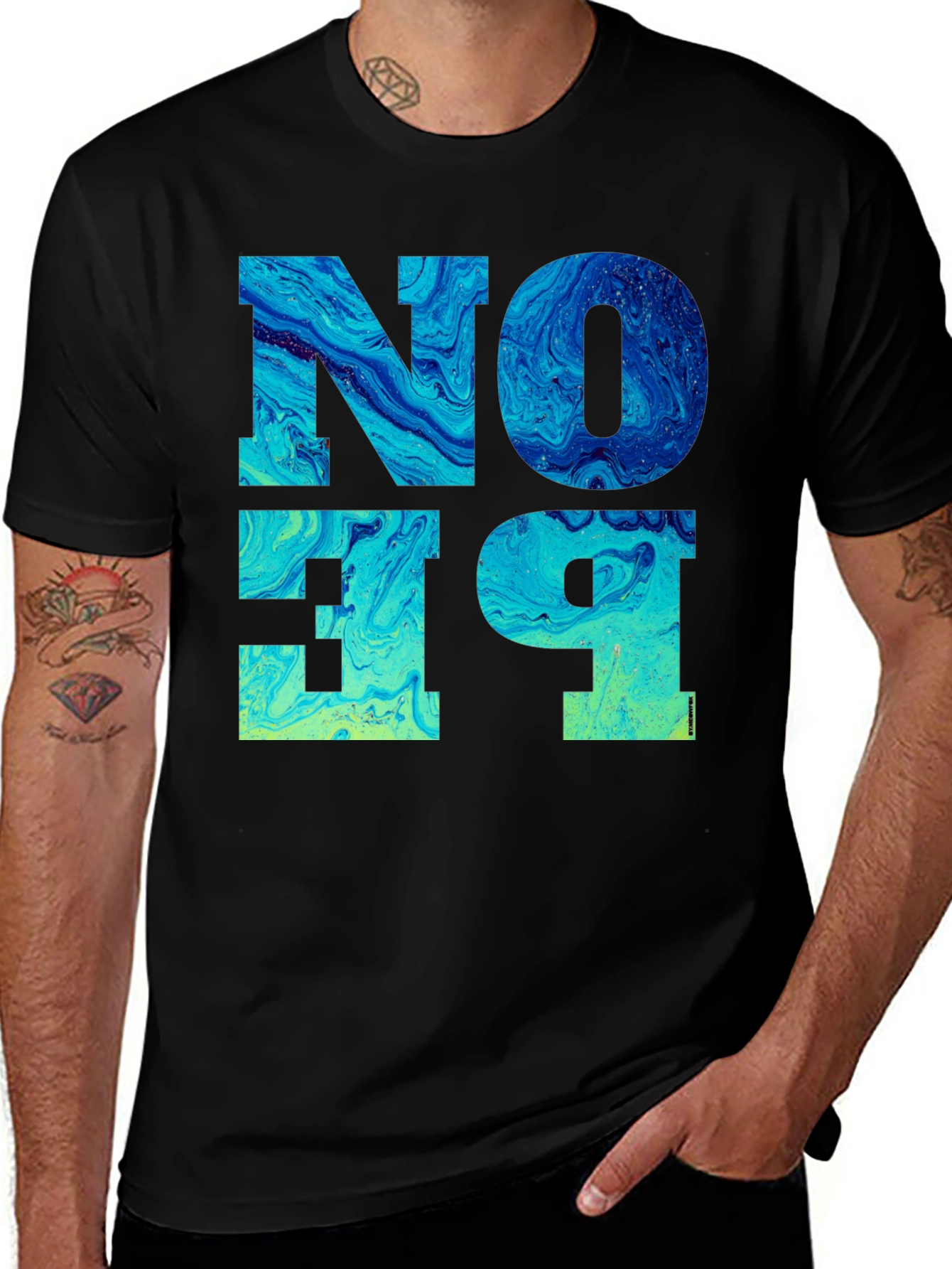Variant 28 of Abstract Fluid NOPE Graphic T-Shirt