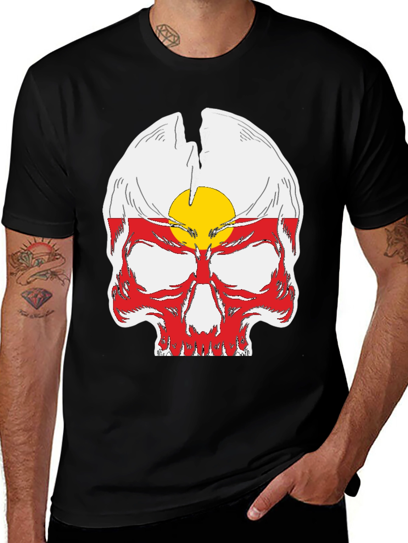 Variant 21 of Skull Flag Graphic Tee - Bold Design