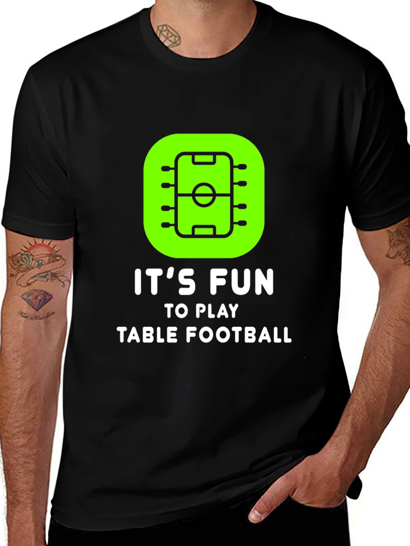 Variant 21 of Funny Table Football T-Shirt - Game Night Ready!