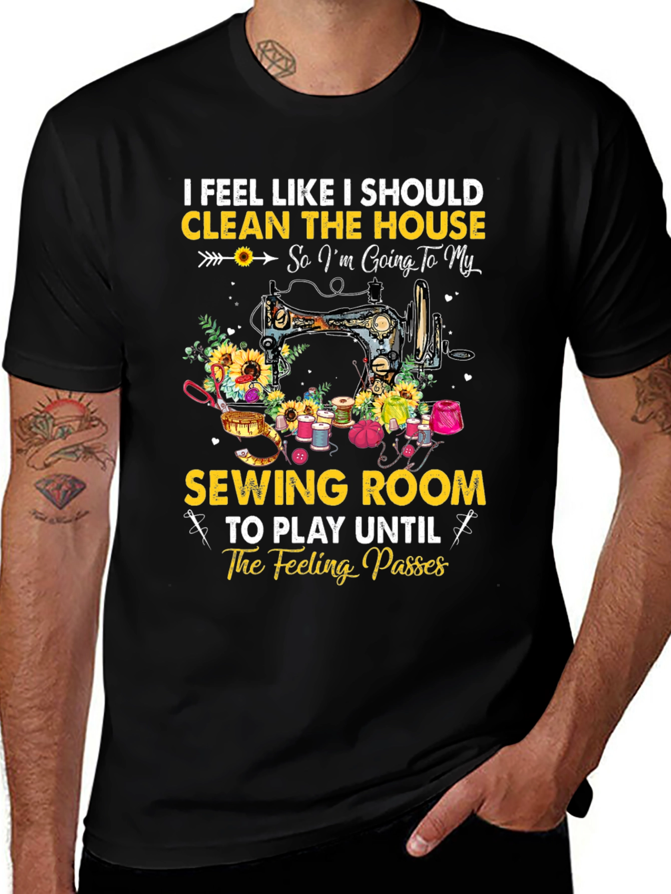 Variant 27 of Sewing Room T-Shirt - "Clean The House"