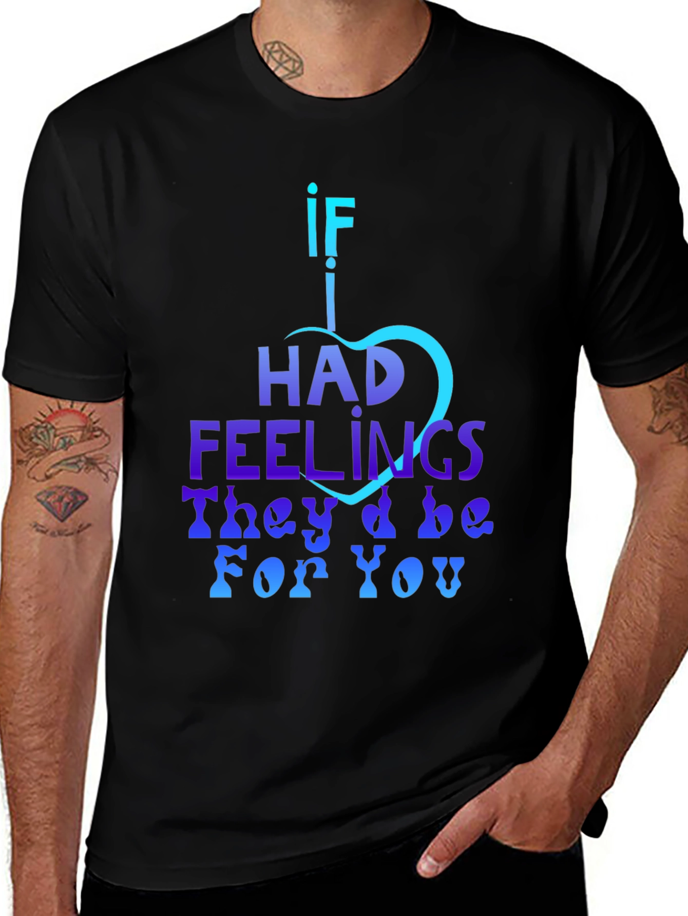 If I Had Feelings T-Shirt - Guitar Heart Design