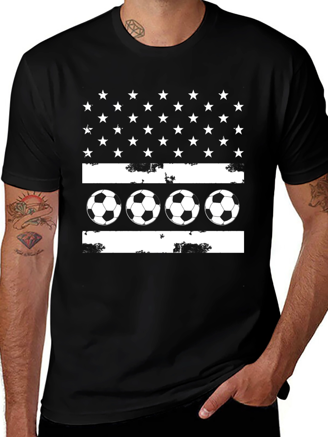 Variant 27 of Soccer American Flag T-Shirt