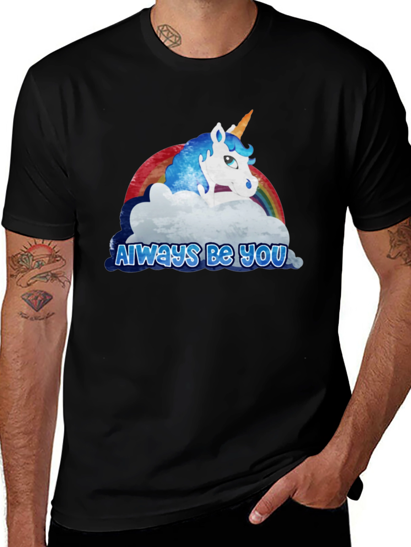 Variant 25 of Unicorn Cloud Graphic T-Shirt - Always Be You!