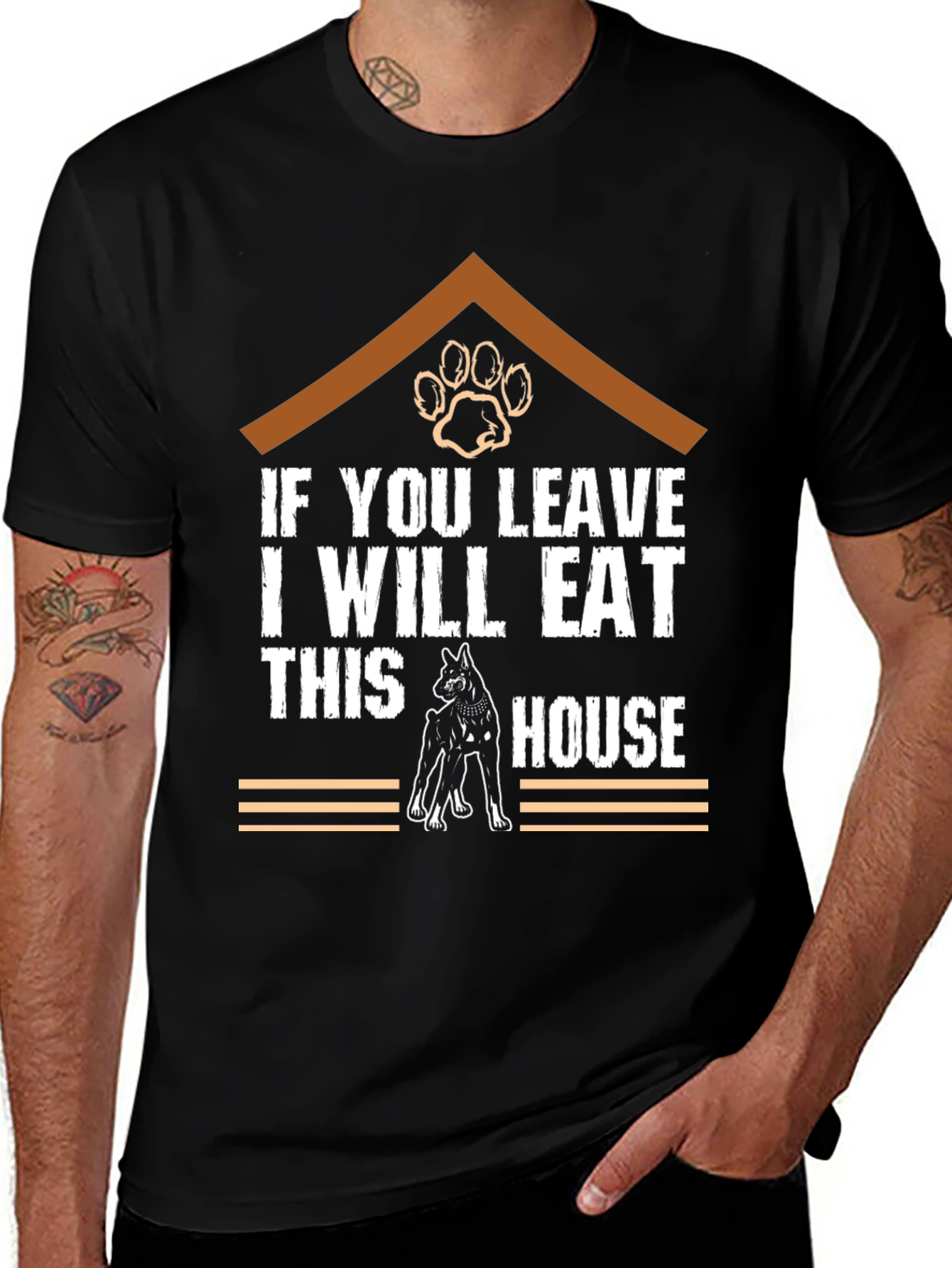 Variant 5 of Funny Dog T-Shirt - Eat This House