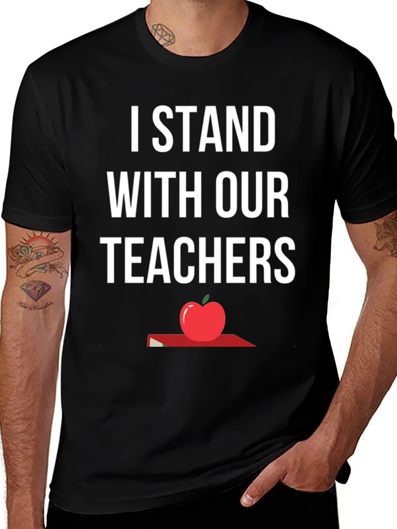 Variant 2 of I Stand With Our Teachers T-Shirt