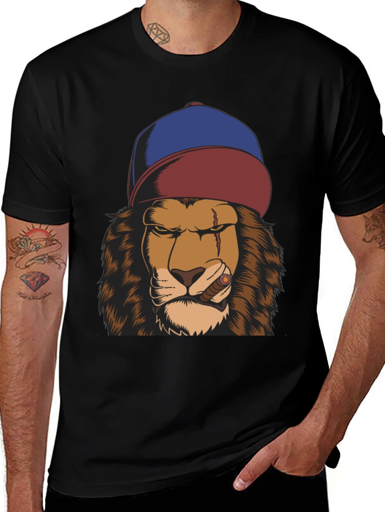 Variant 12 of Lion with Cap Graphic Tee