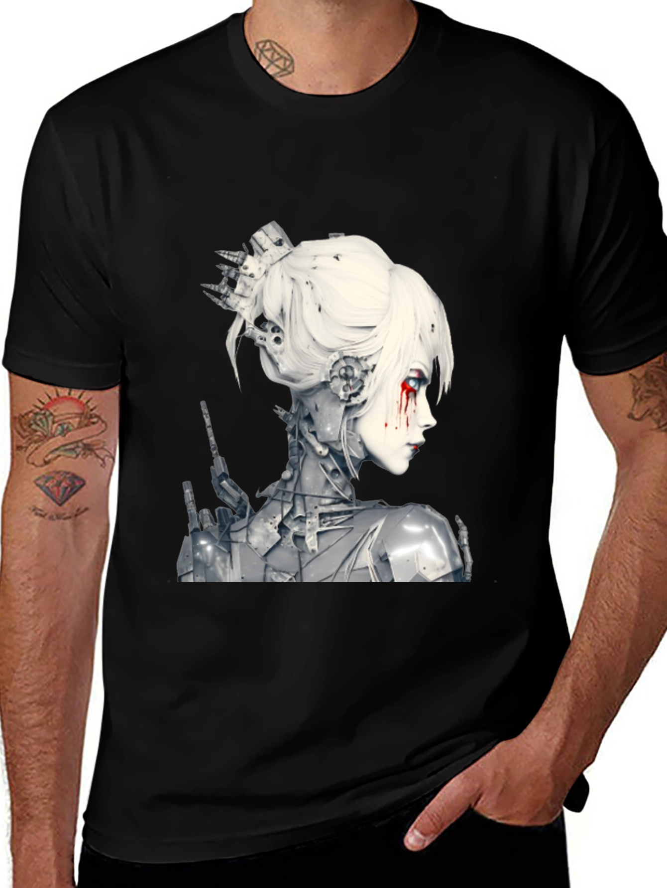 Variant 21 of Cyberpunk Woman T-Shirt - Unique Graphic Tee