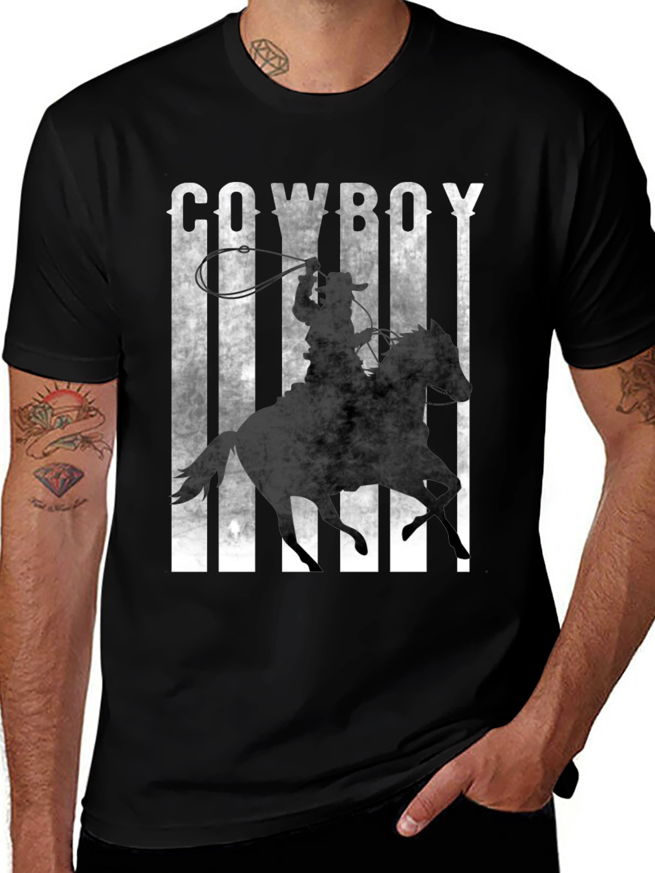 Variant 17 of Cowboy Rider Graphic Tee - Western Style Shirt