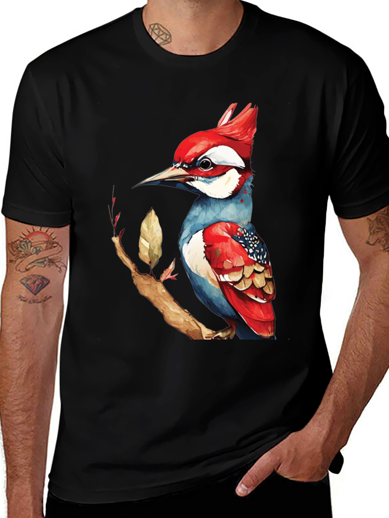 Variant 21 of Unique Bird Graphic Tee - Stylish Men's T-Shirt