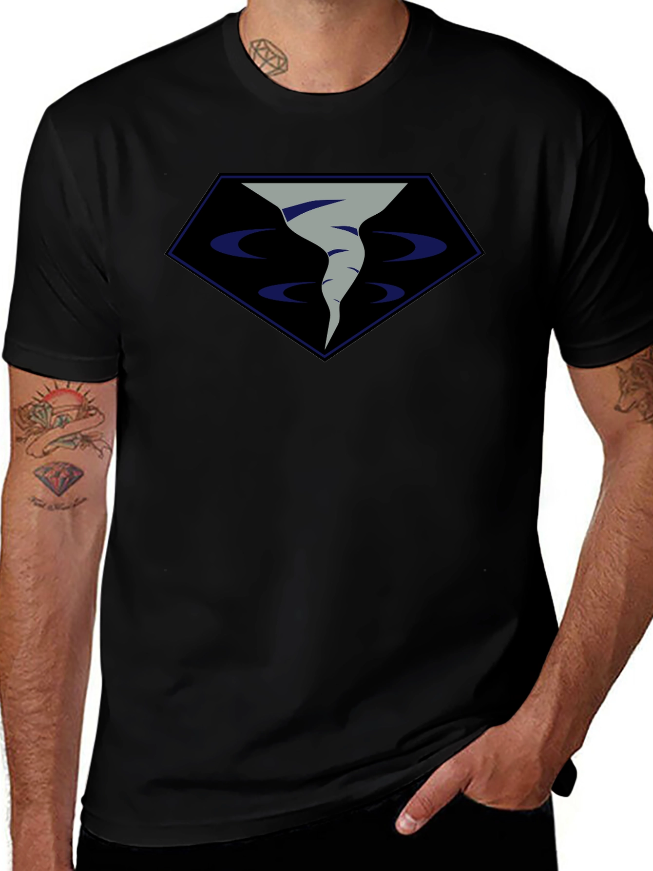 Variant 26 of Tornado Shield Black T-Shirt