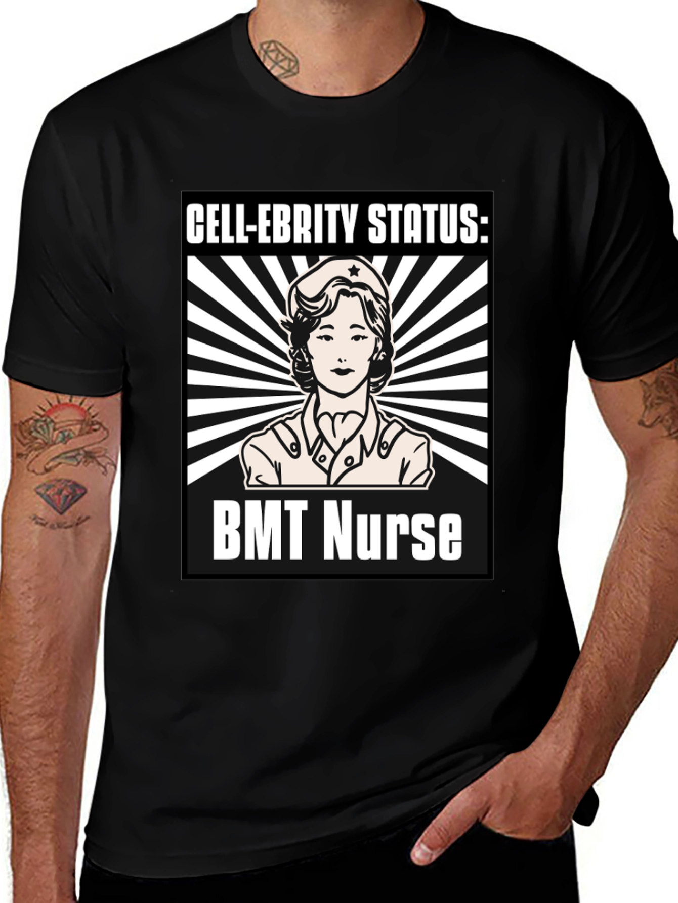 Variant 30 of Cell-ebrity Status: BMT Nurse T-Shirt