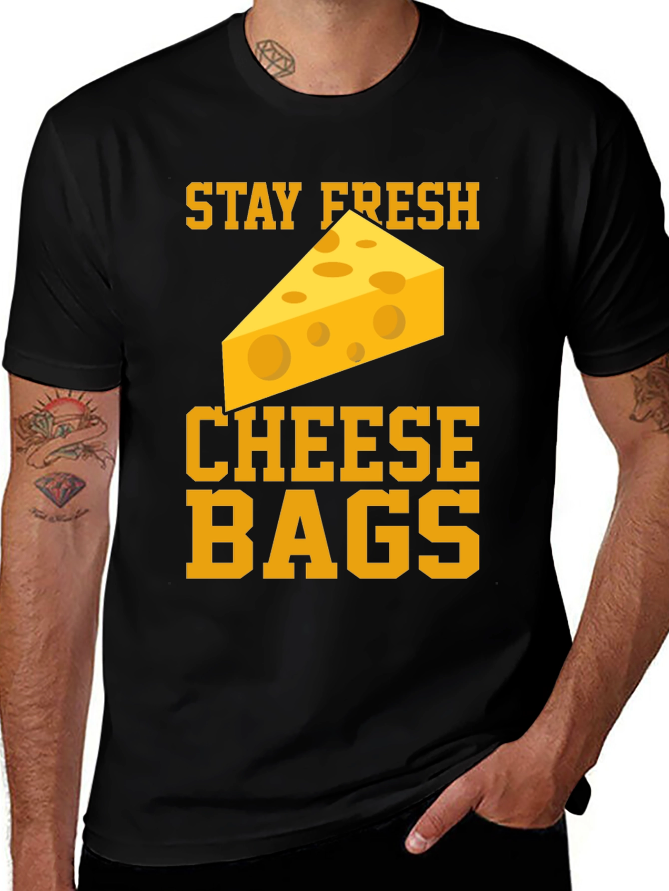 Variant 20 of Stay Fresh Cheese Bags Graphic T-Shirt