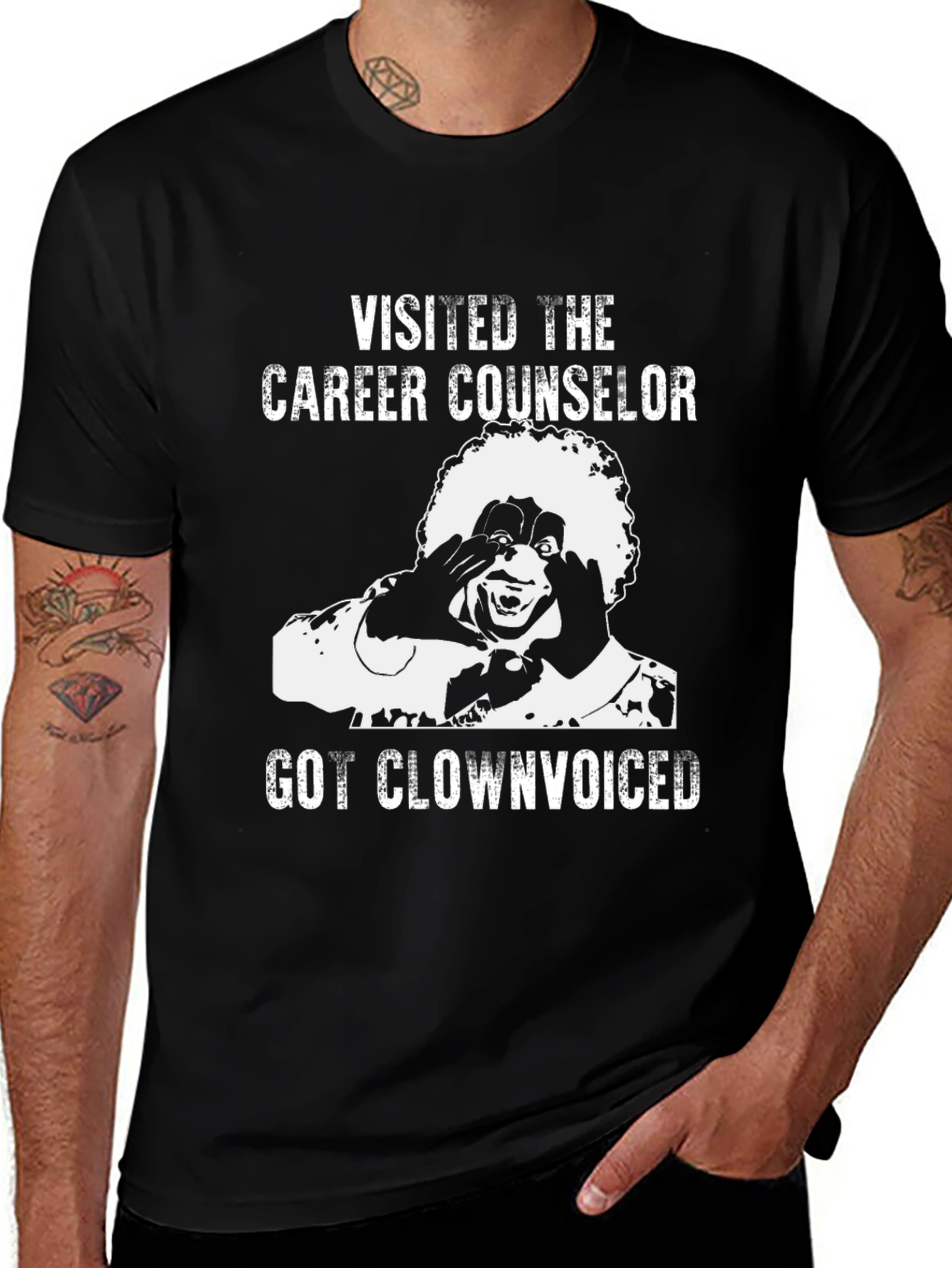 Variant 2 of Clown Career Counselor Black T-Shirt