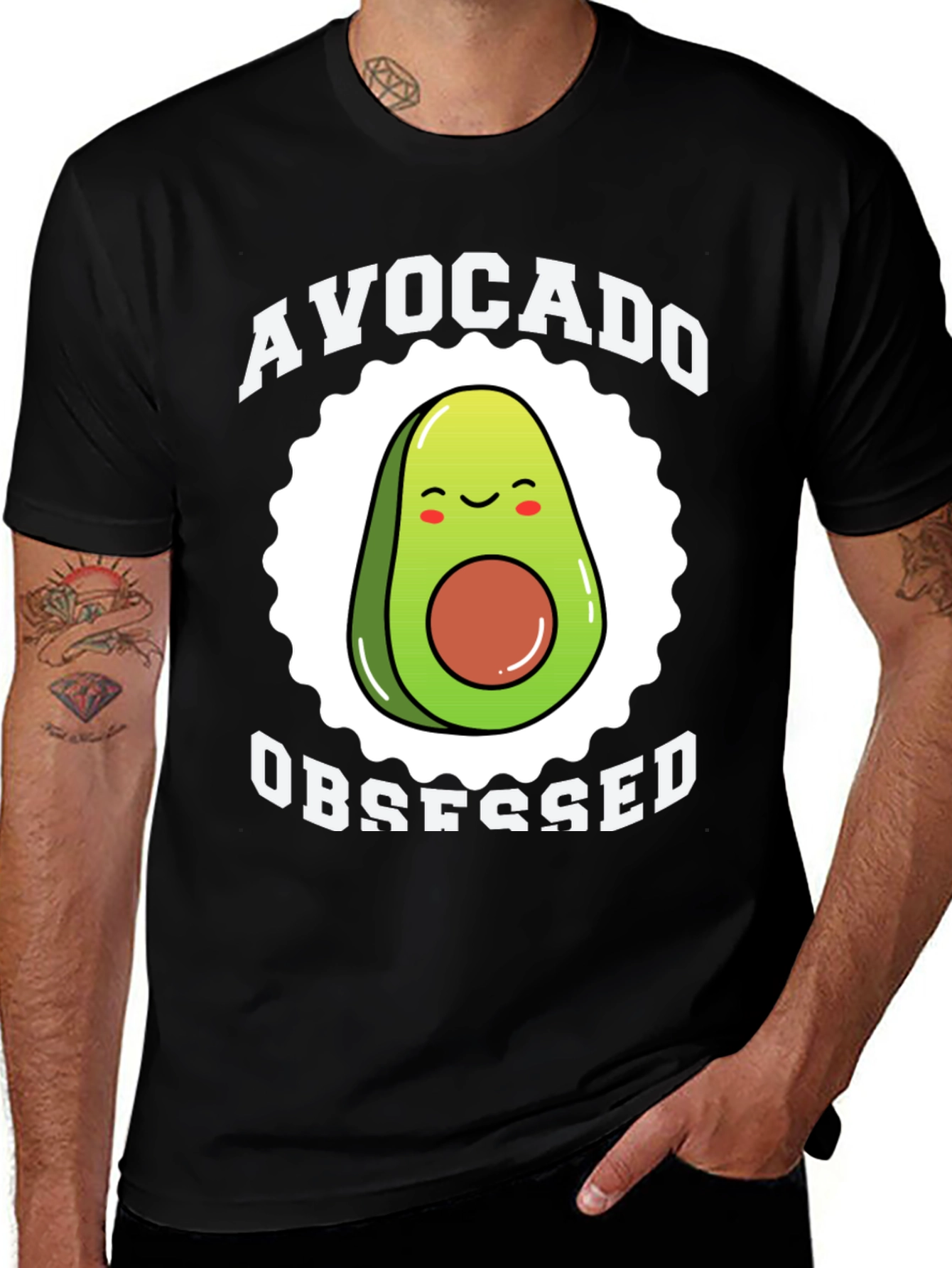 Variant 27 of Avocado Obsessed Graphic Tee - Funny Fruit Lover Shirt