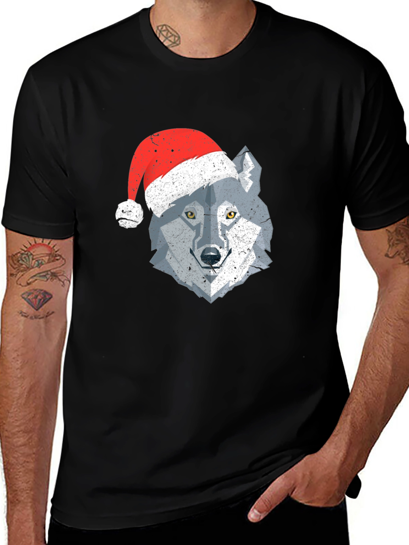 Variant 27 of Festive Wolf Graphic Tee