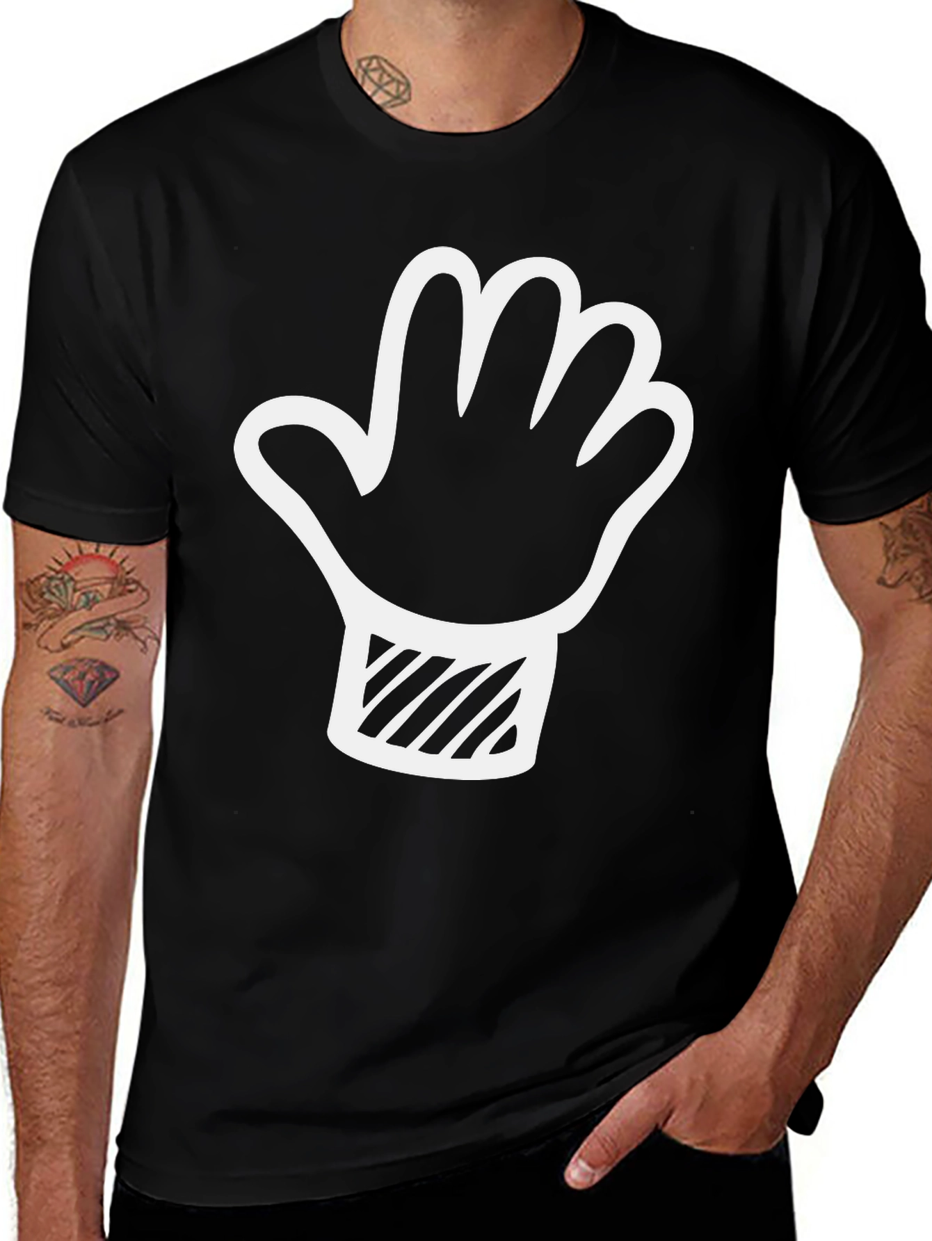 Variant 18 of Novelty Graphic T-Shirt - Cartoon Hand