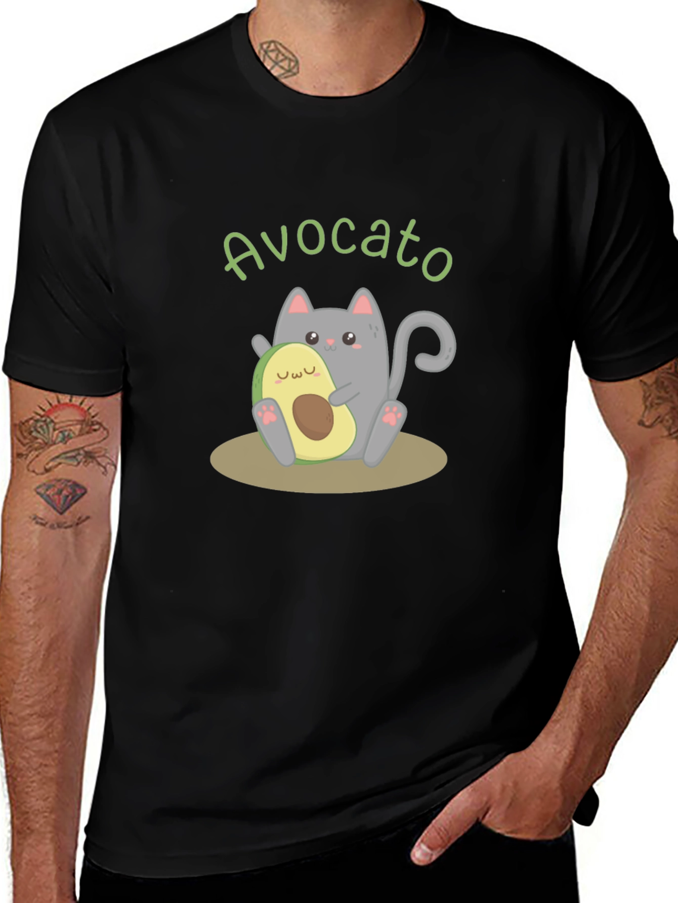 Variant 5 of Avocato Cat T-Shirt - Funny Avocado Kitty Tee