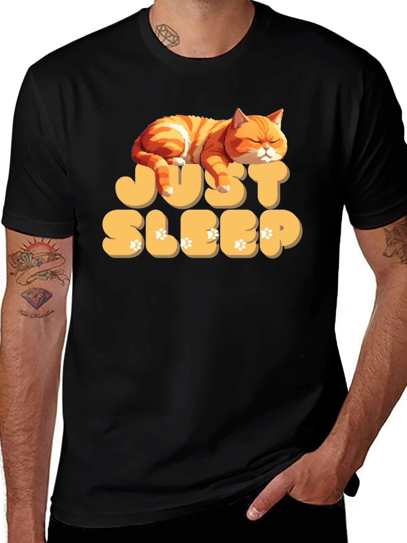 Variant 2 of Just Sleep Cat Graphic T-Shirt - Relaxed Fit