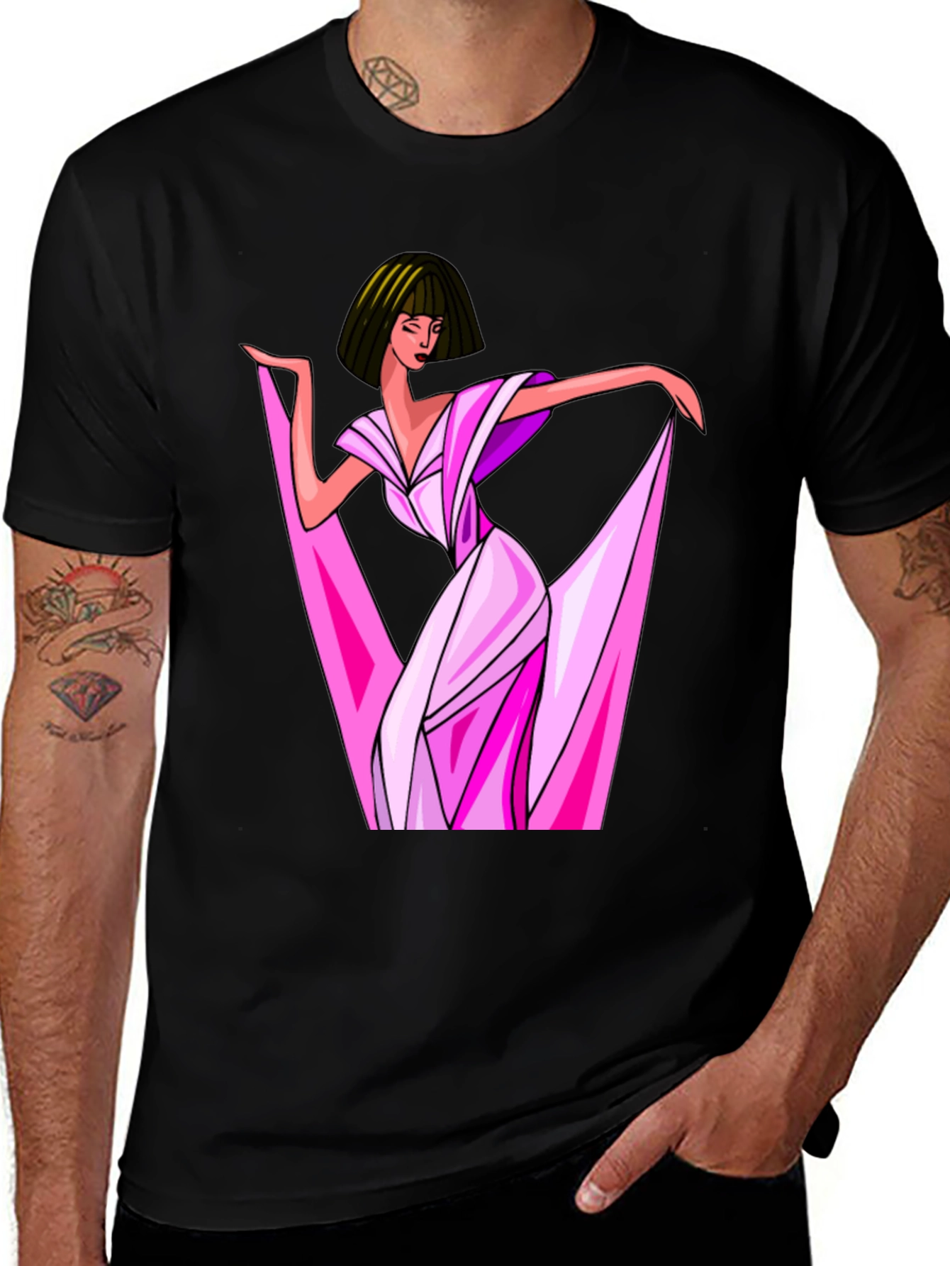 Variant 20 of Retro Woman Graphic Tee - Unique Fashion Statement