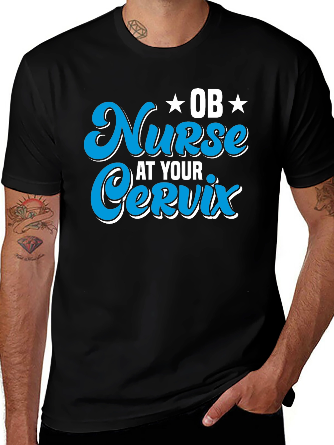 OB Nurse At Your Cervix Graphic T-Shirt