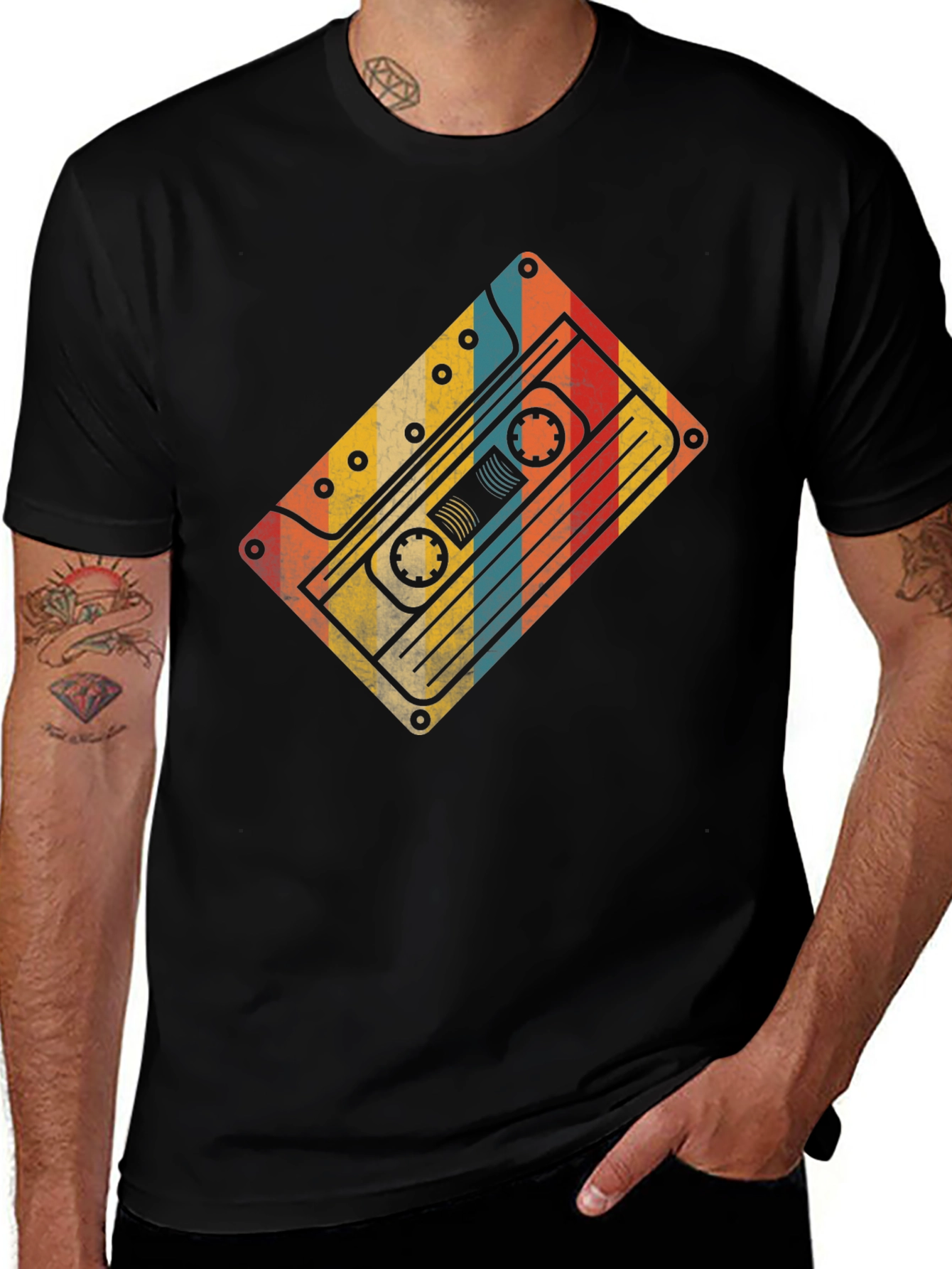 Variant 10 of Retro Cassette Tape Graphic T-Shirt
