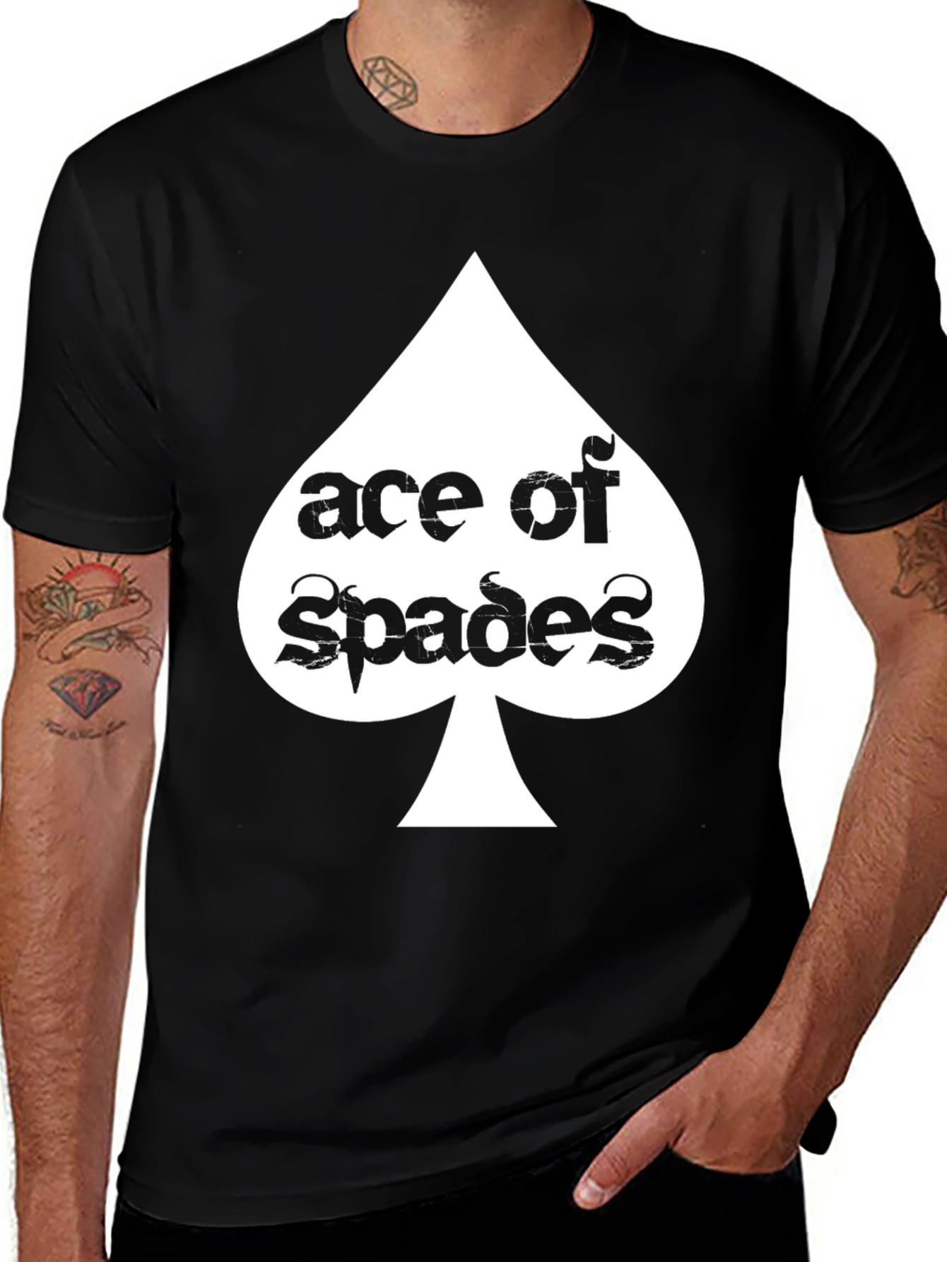 Variant 12 of Ace of Spades Graphic Tee - Black Cotton T-Shirt