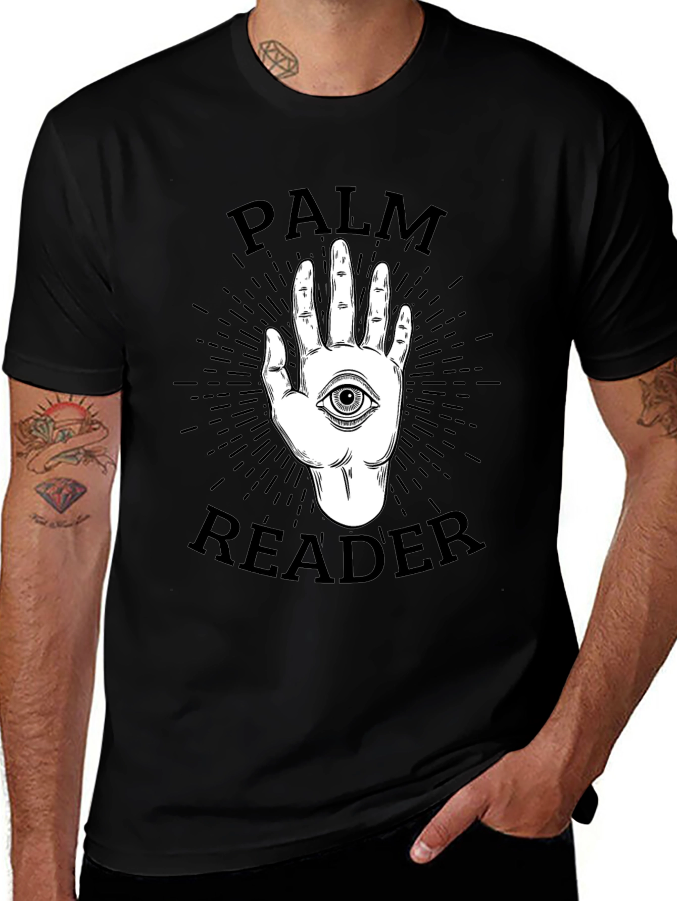 Variant 18 of Palm Reader Graphic Tee - All Seeing Eye T-Shirt