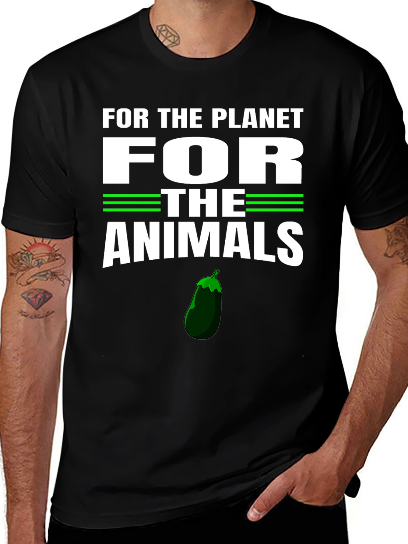 Variant 6 of Vegan T-Shirt - For The Planet, For The Animals