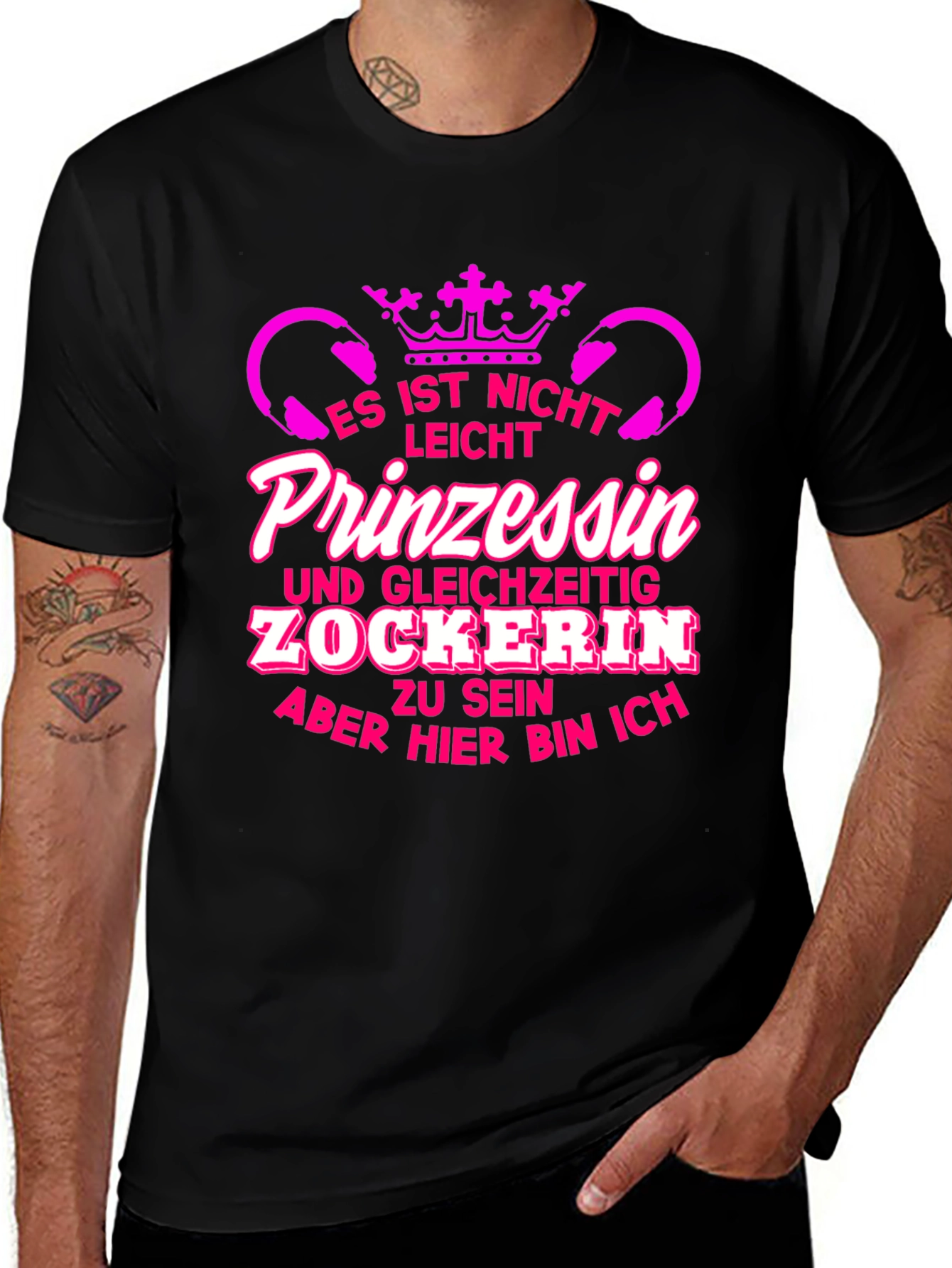 Variant 13 of Princess Gamer T-Shirt - Funny German Tee