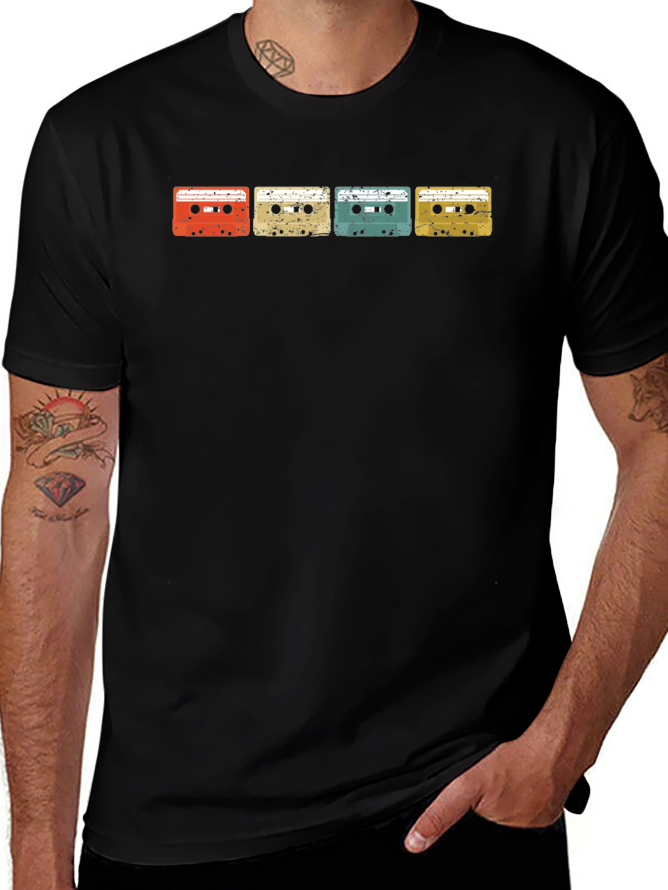 Variant 3 of Retro Cassette Tape Graphic Tee - Vintage Music Lover Shirt